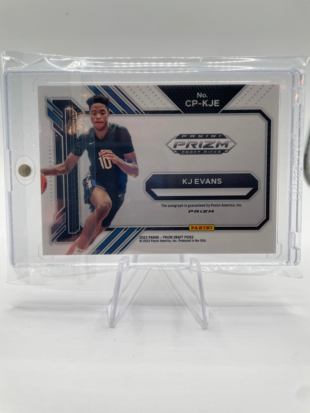 2023-24 Panini Prizm Draft Picks Kwame KJ Evans Penmanship Green Prizm Auto