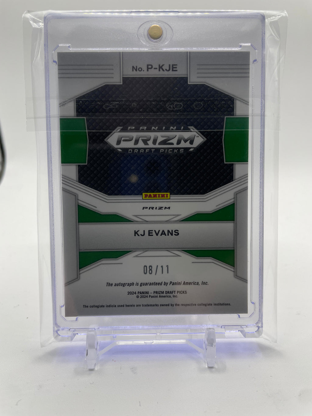 2023-24 Panini Prizm Draft Picks Kwame KJ Evans Penmanship Red Prizm Auto /11