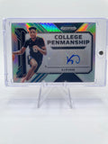 2023-24 Panini Prizm Draft Picks Kwame KJ Evans Penmanship Silver Prizm Auto