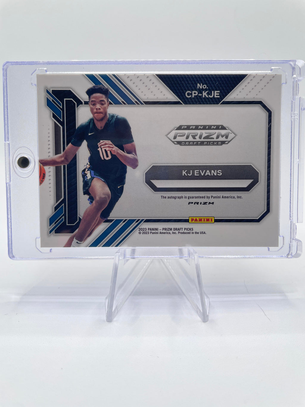 2023-24 Panini Prizm Draft Picks Kwame KJ Evans Penmanship Silver Prizm Auto