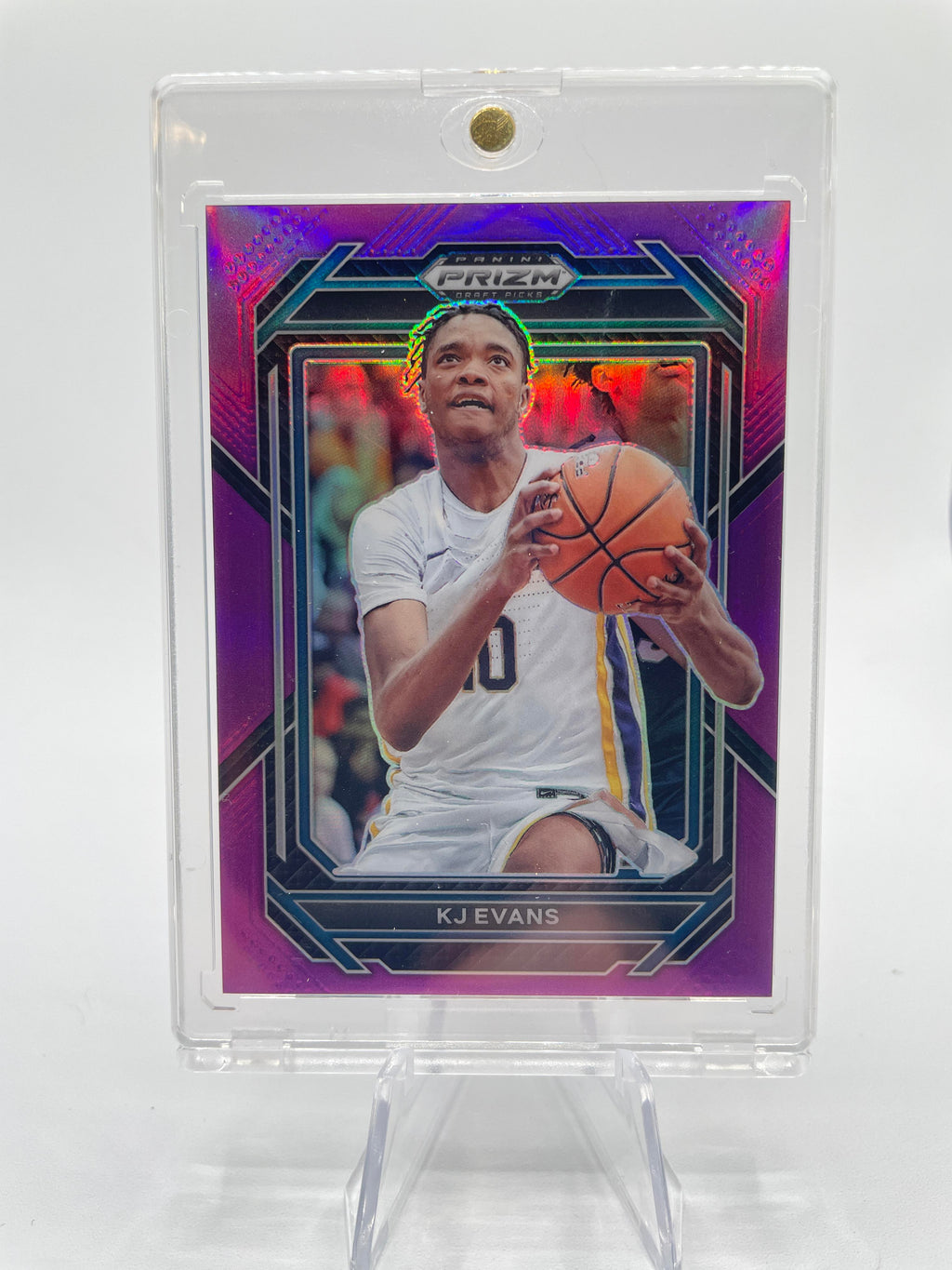 2023-24 Panini Prizm Draft Picks Kwame KJ Evans Purple Prizm Prospect /75