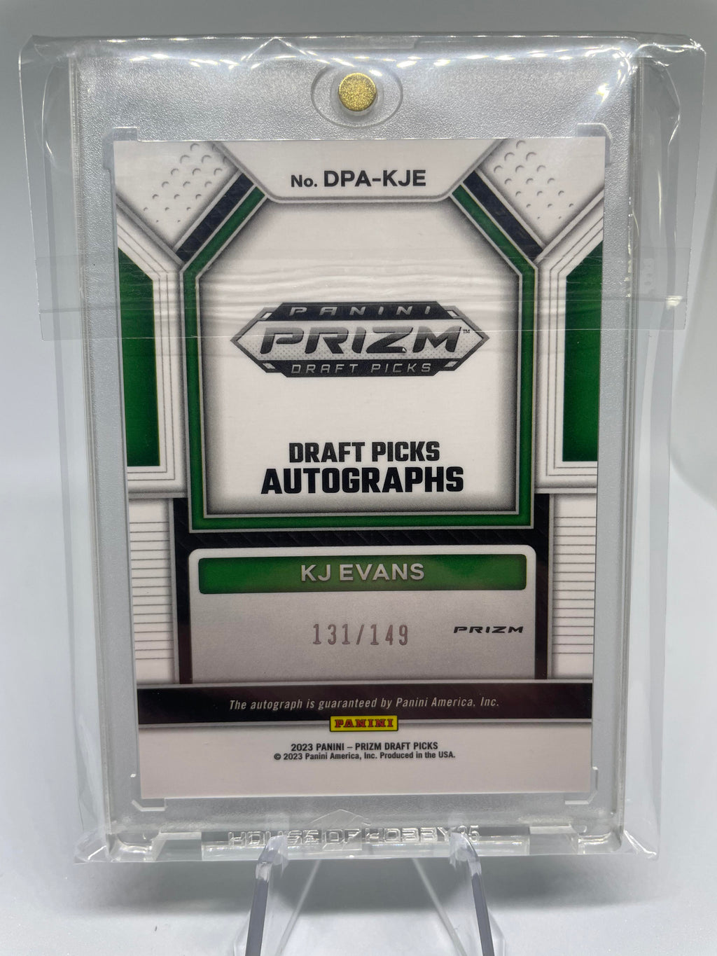 2023-24 Panini Prizm Draft Picks Kwame KJ Evans Red Prizm Rookie Auto /149