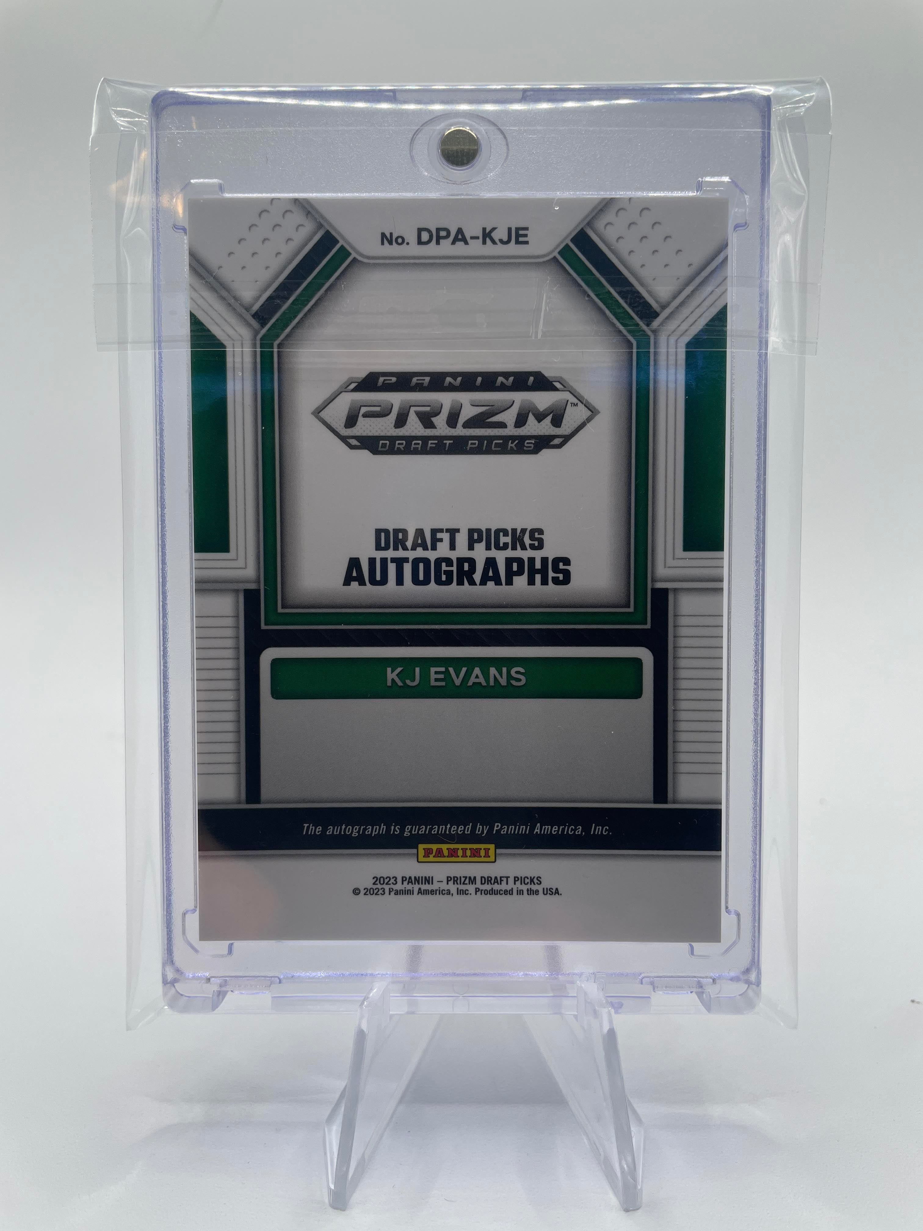 2023-24 Panini Prizm Draft Picks Kwame KJ Evans Rookie Auto #DPA-KJE