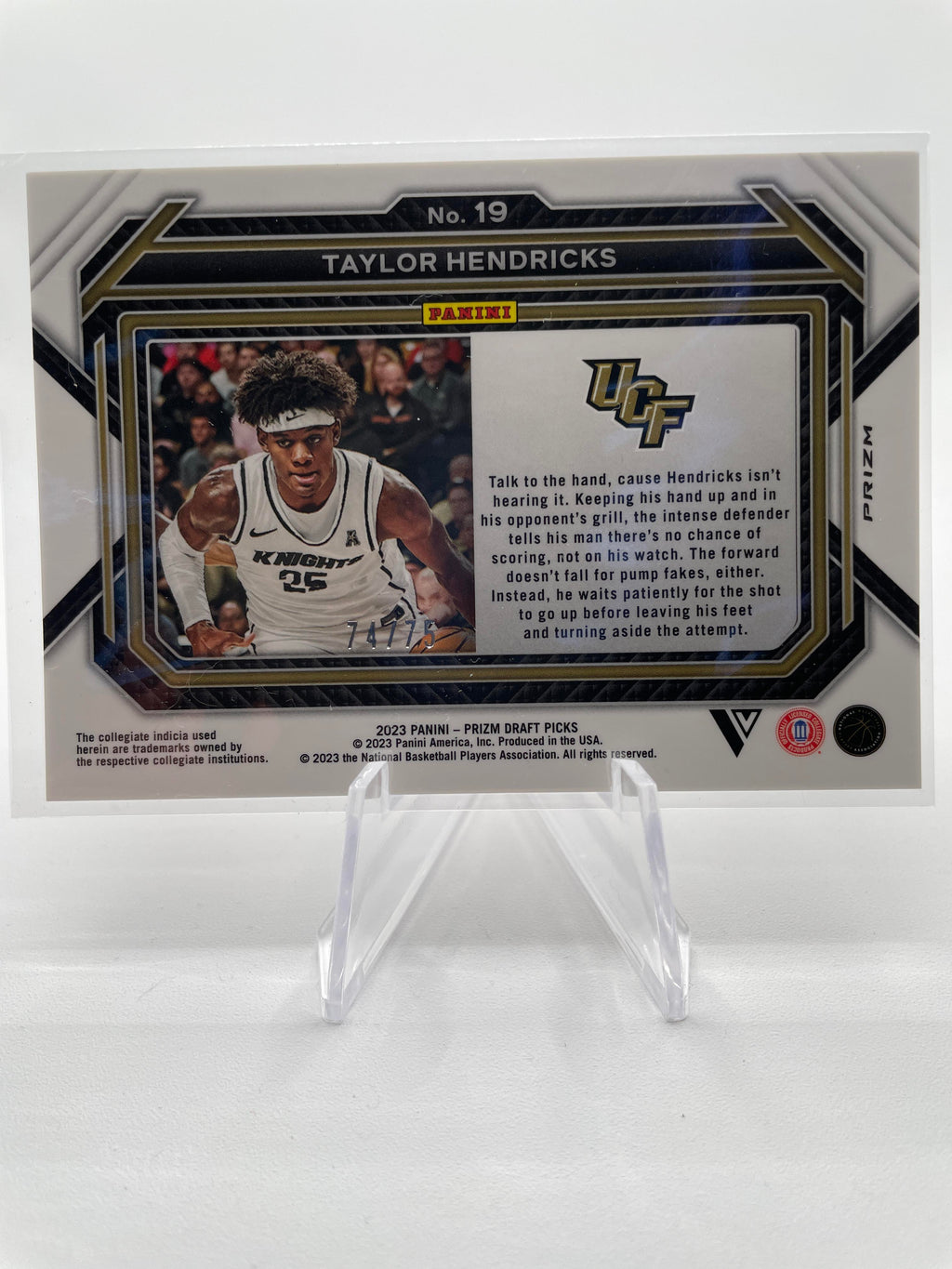 2023-24 Panini Prizm Draft Taylor Hendricks Purple Prizm Variation Rookie /75