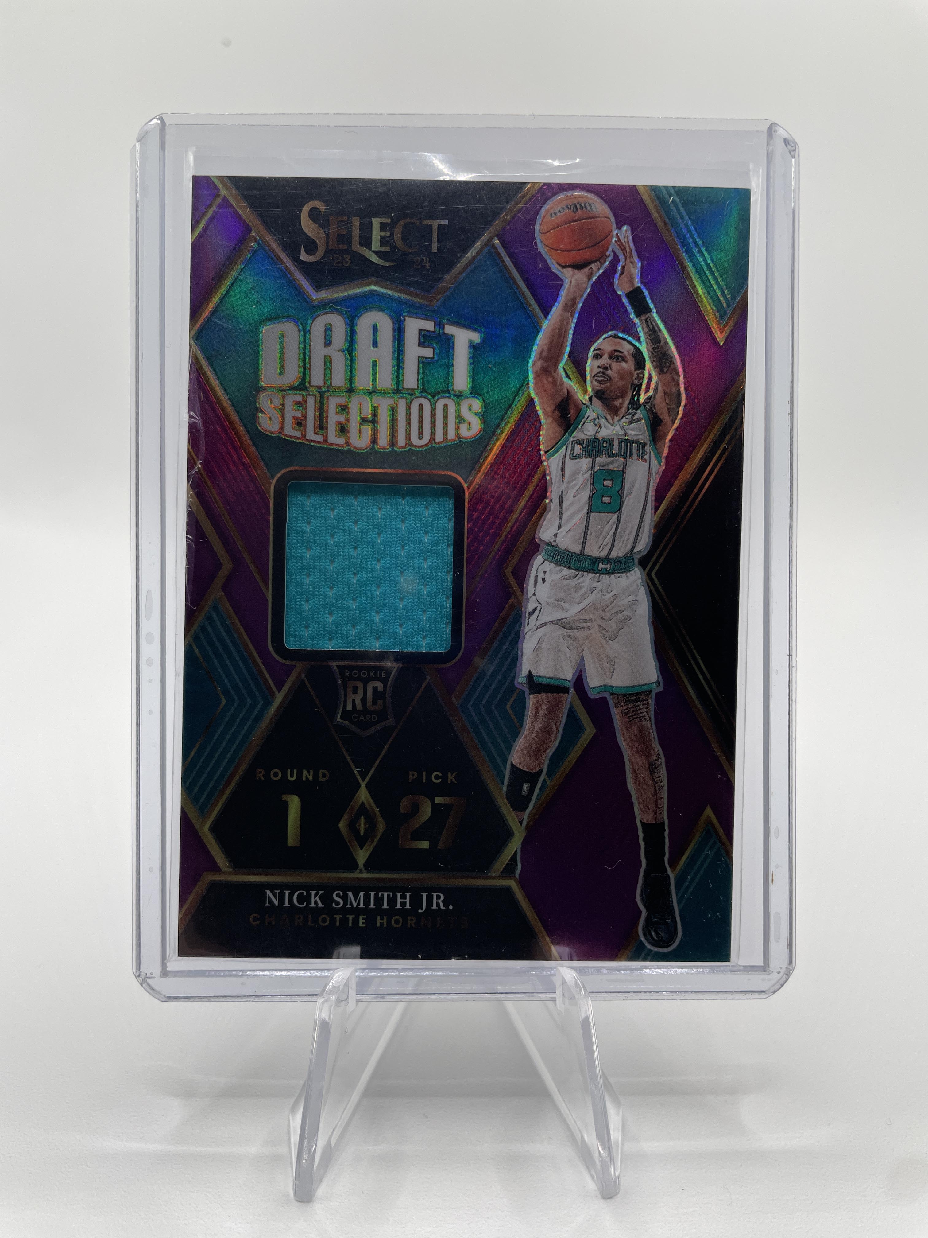 2023-24 Panini Select Nick Smith Jr Selections Purple Prizm Rookie Patch /99
