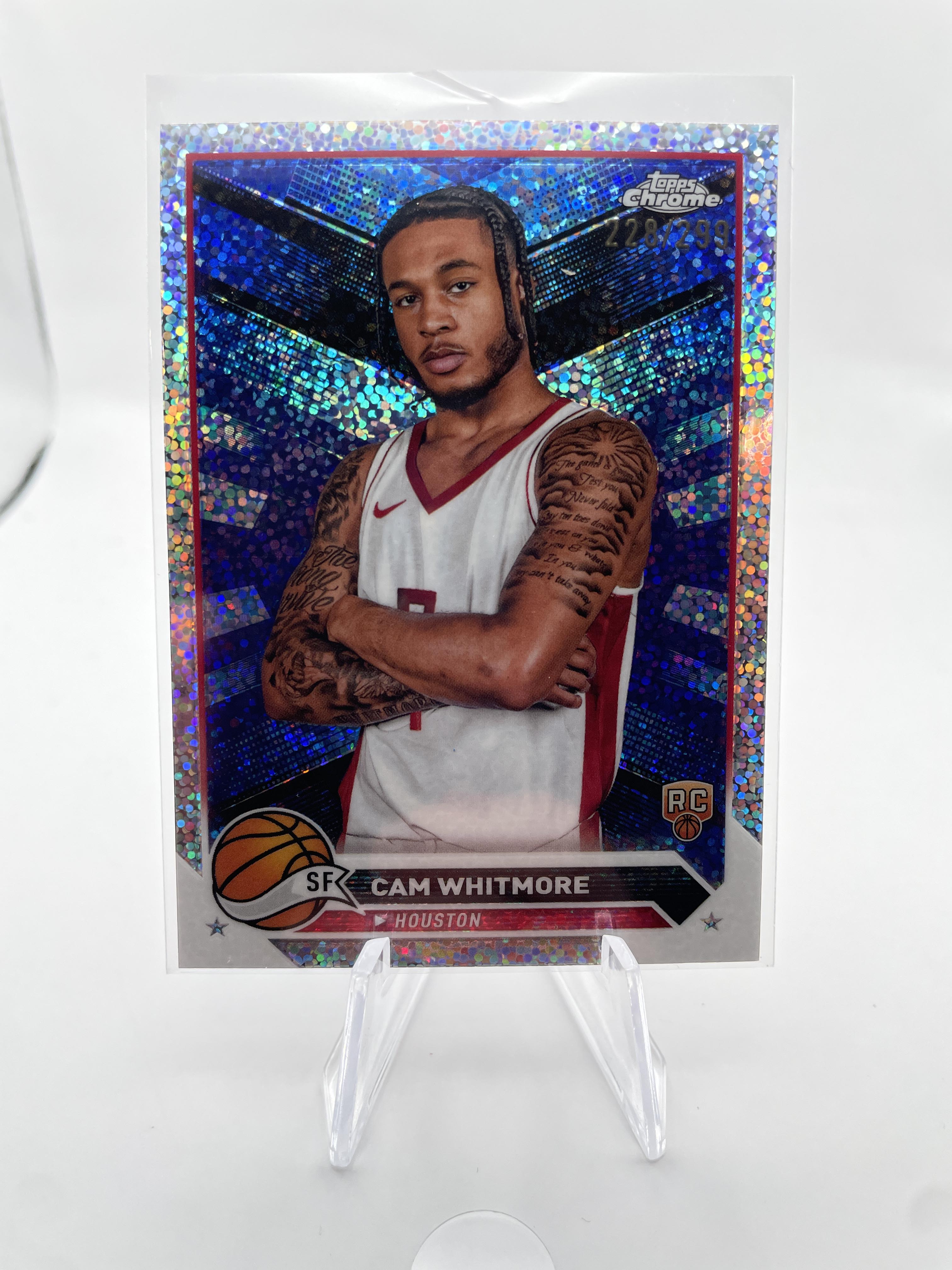 2023-24 Topps Chrome Cam Whitmore Speckle Refractor Rookie /299