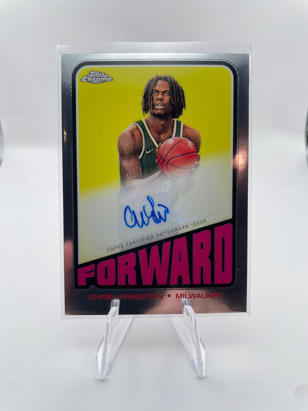 2023-24 Topps Chrome Chris Livingston Certified Rookie Auto + Throwback Set (x3)