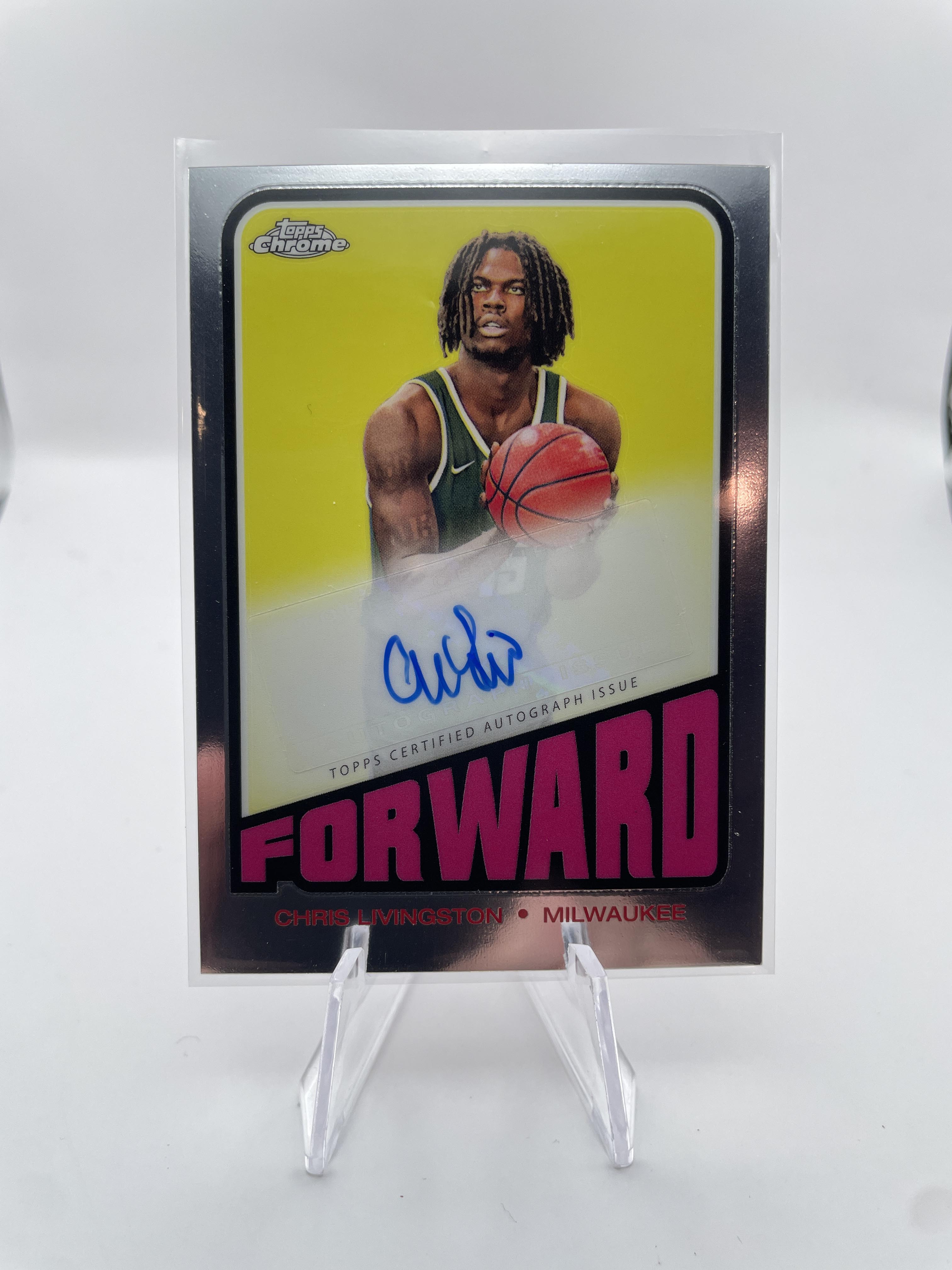 2023-24 Topps Chrome Chris Livingston Certified Rookie Auto + Throwback Set (x3)