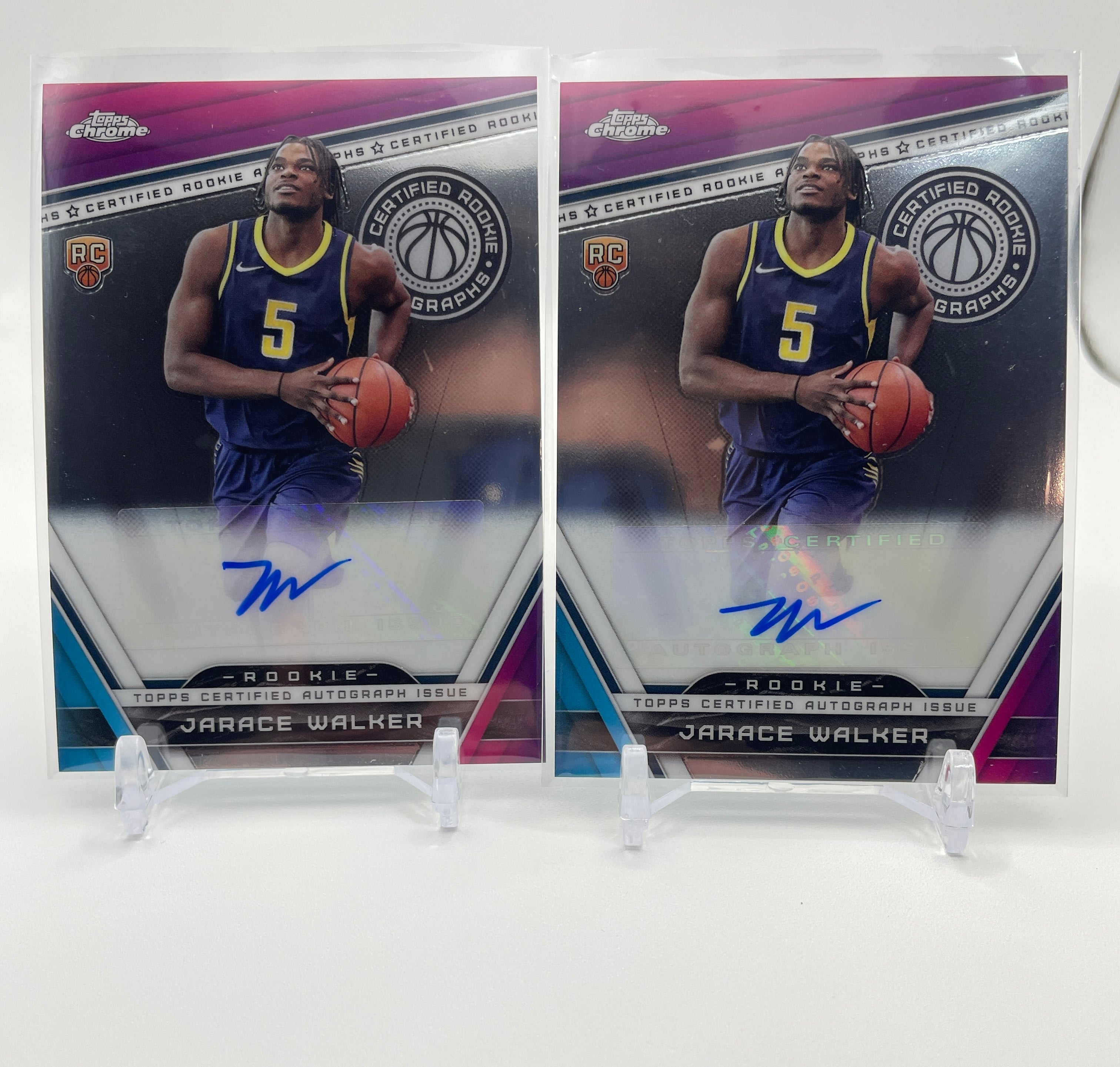 2023-24 Topps Chrome Jarace Walker Certified Rookie Auto + Refractor Set (x5)