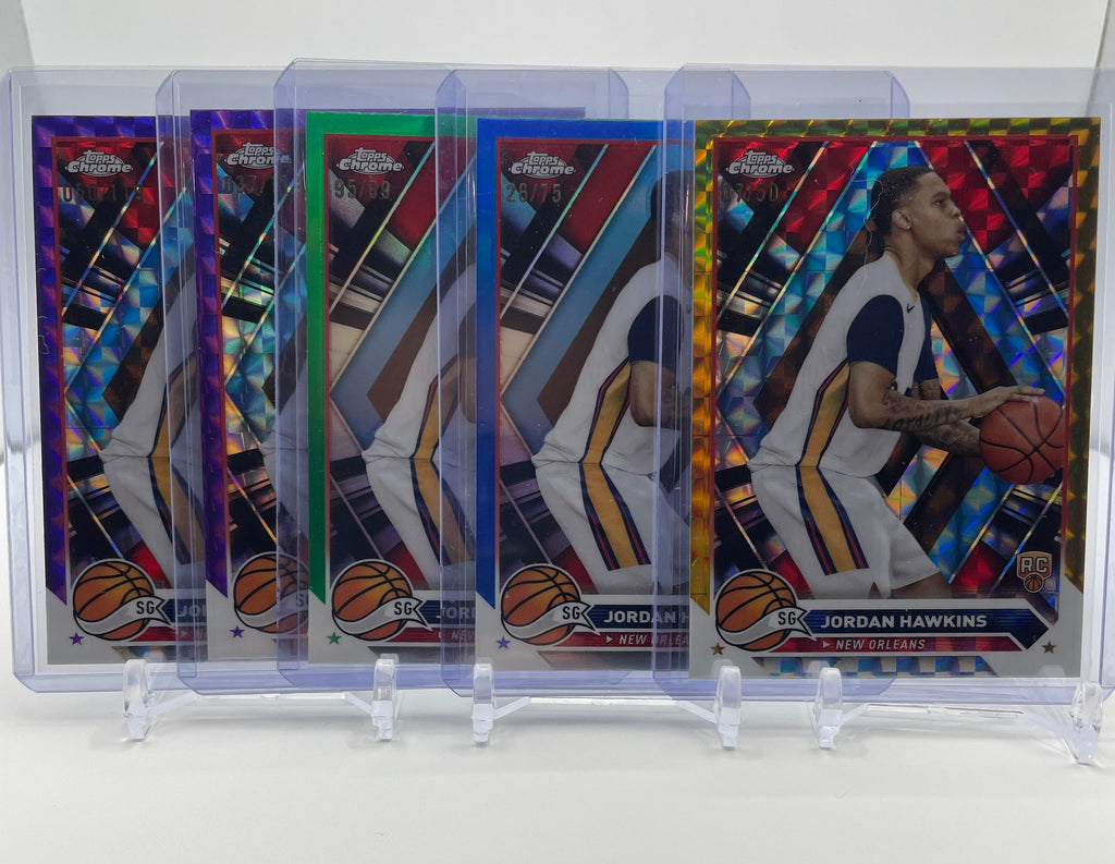 2023-24 Topps Chrome Jordan Hawkins Rookie Gold Refractor /50 Blue /75 Green /99