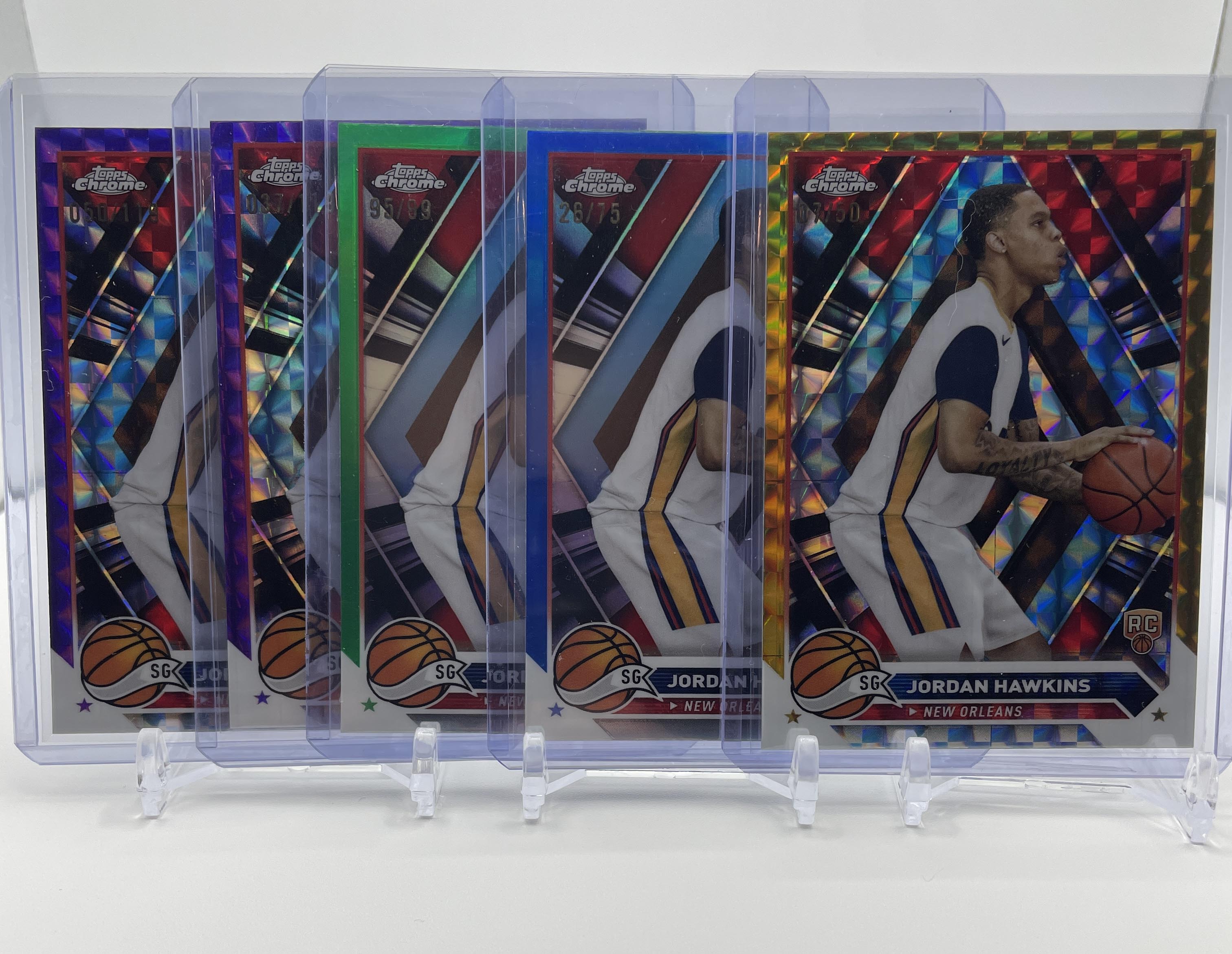 2023-24 Topps Chrome Jordan Hawkins Rookie Gold Refractor /50 Blue /75 Green /99