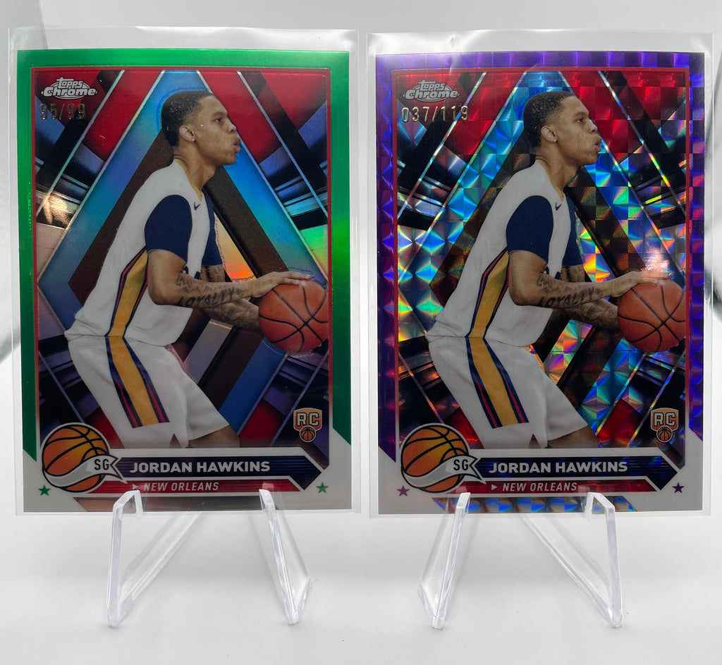 2023-24 Topps Chrome Jordan Hawkins Rookie Gold Refractor /50 Blue /75 Green /99