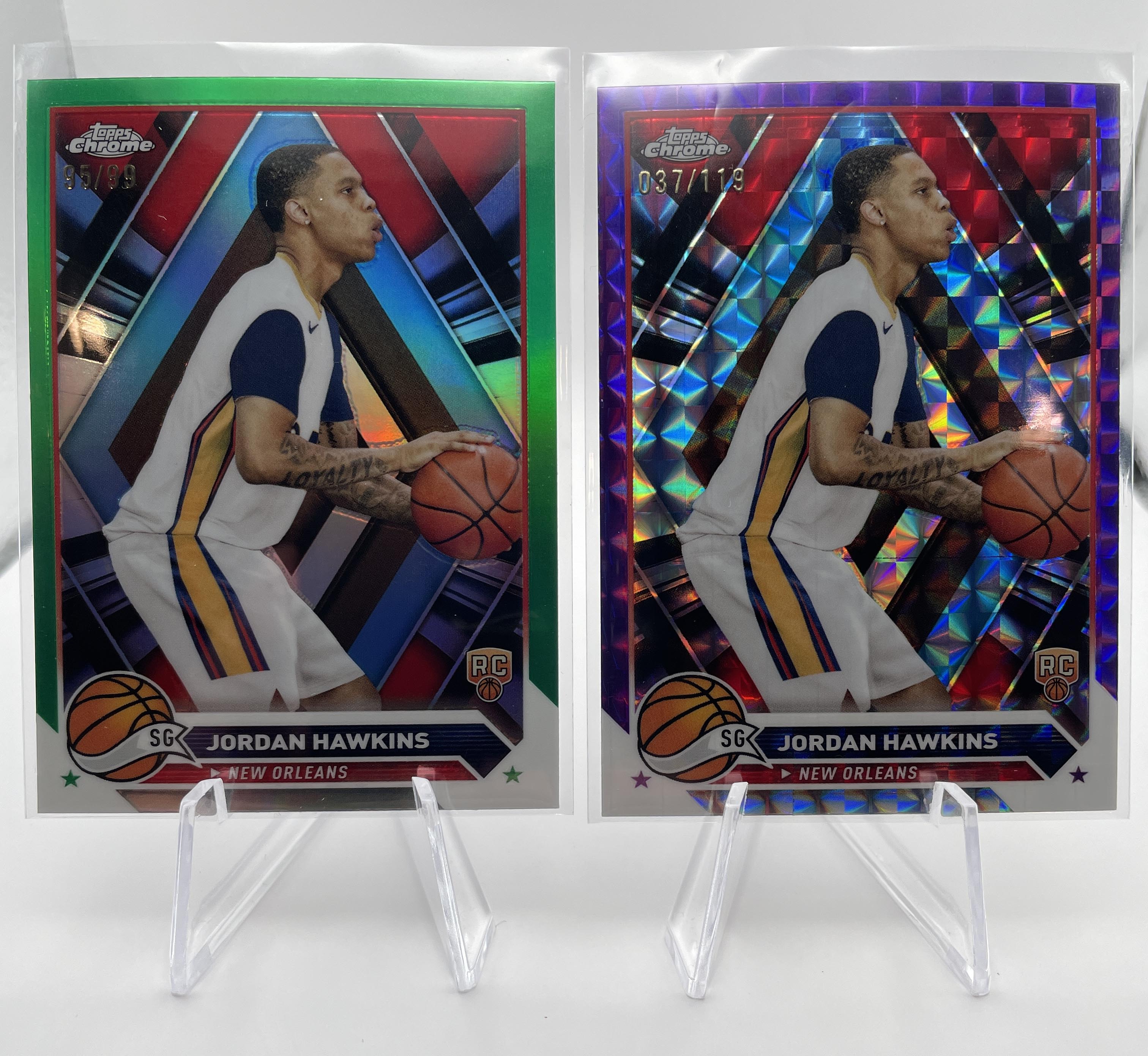 2023-24 Topps Chrome Jordan Hawkins Rookie Gold Refractor /50 Blue /75 Green /99