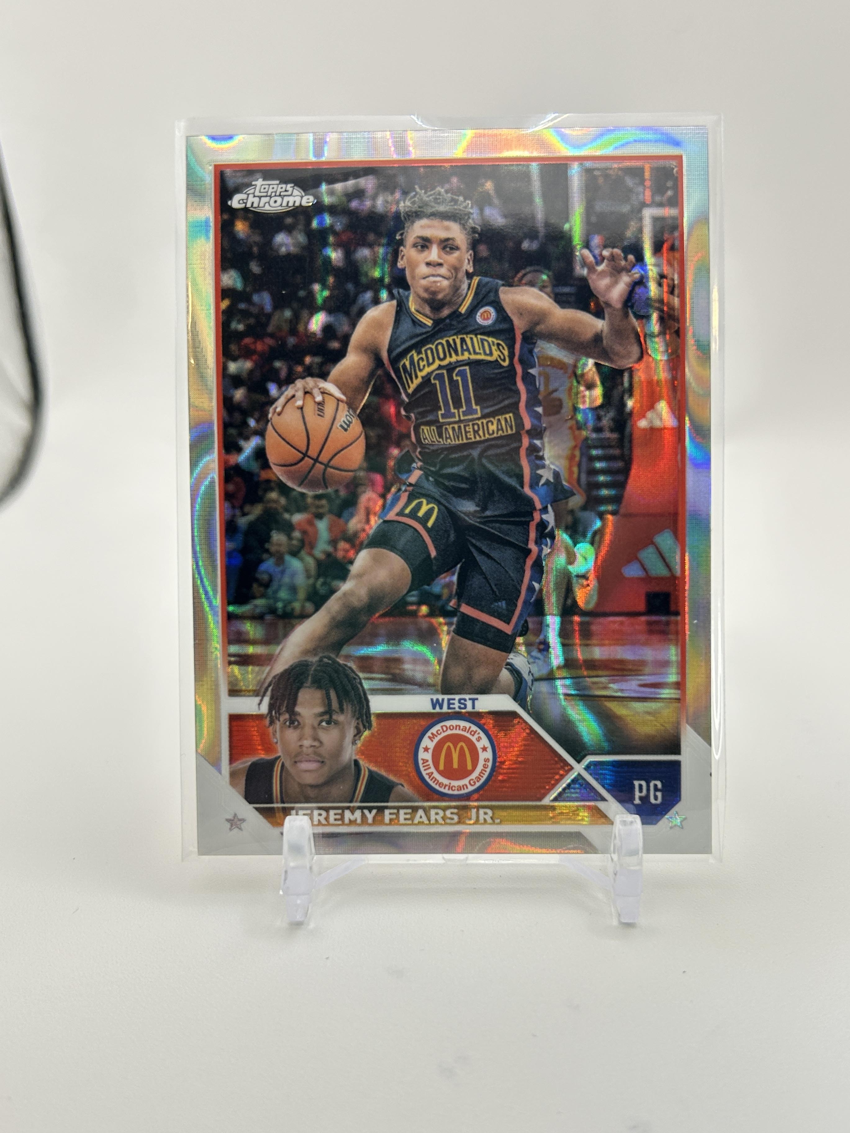 2023-24 Topps McDonald's Chrome Jeremy Fears Jr. Lava Refractor Rookie /299