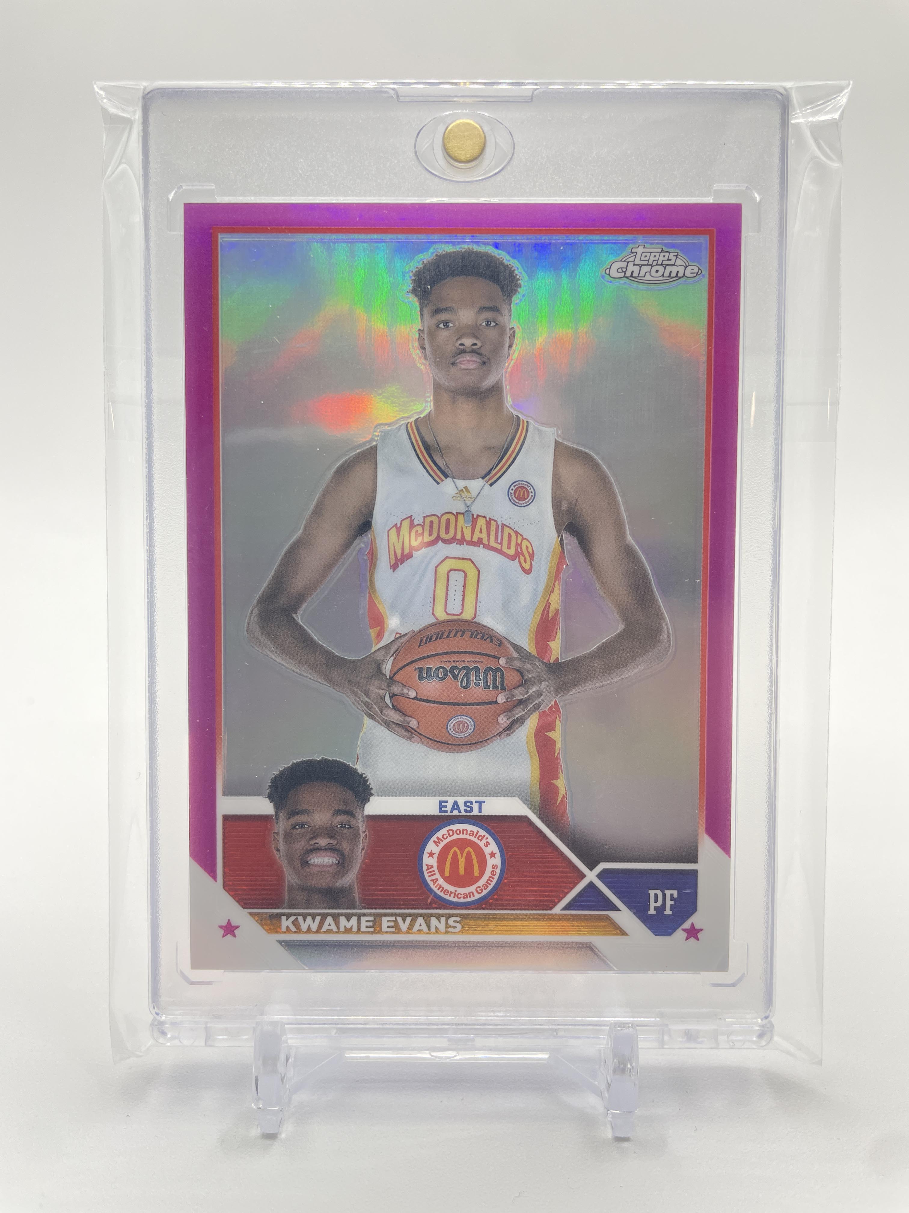 2023-24 Topps McDonald's Chrome Kwame KJ Evans Pink Refractor /150 #54