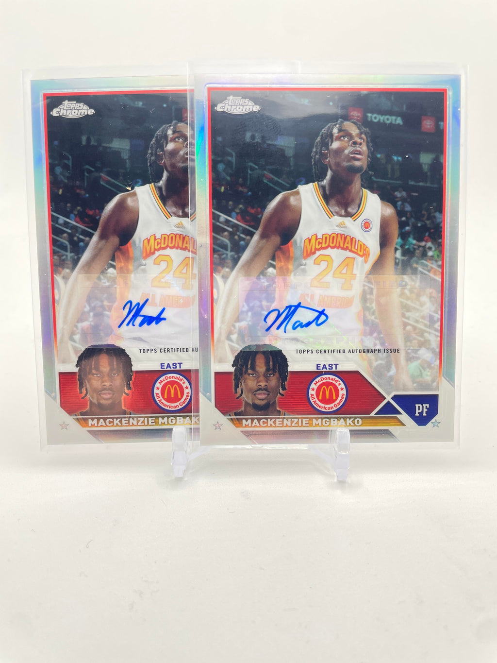 2023-24 Topps McDonald's Chrome Mackenzie Mgbako Rookie Refractor Auto Set (x2)