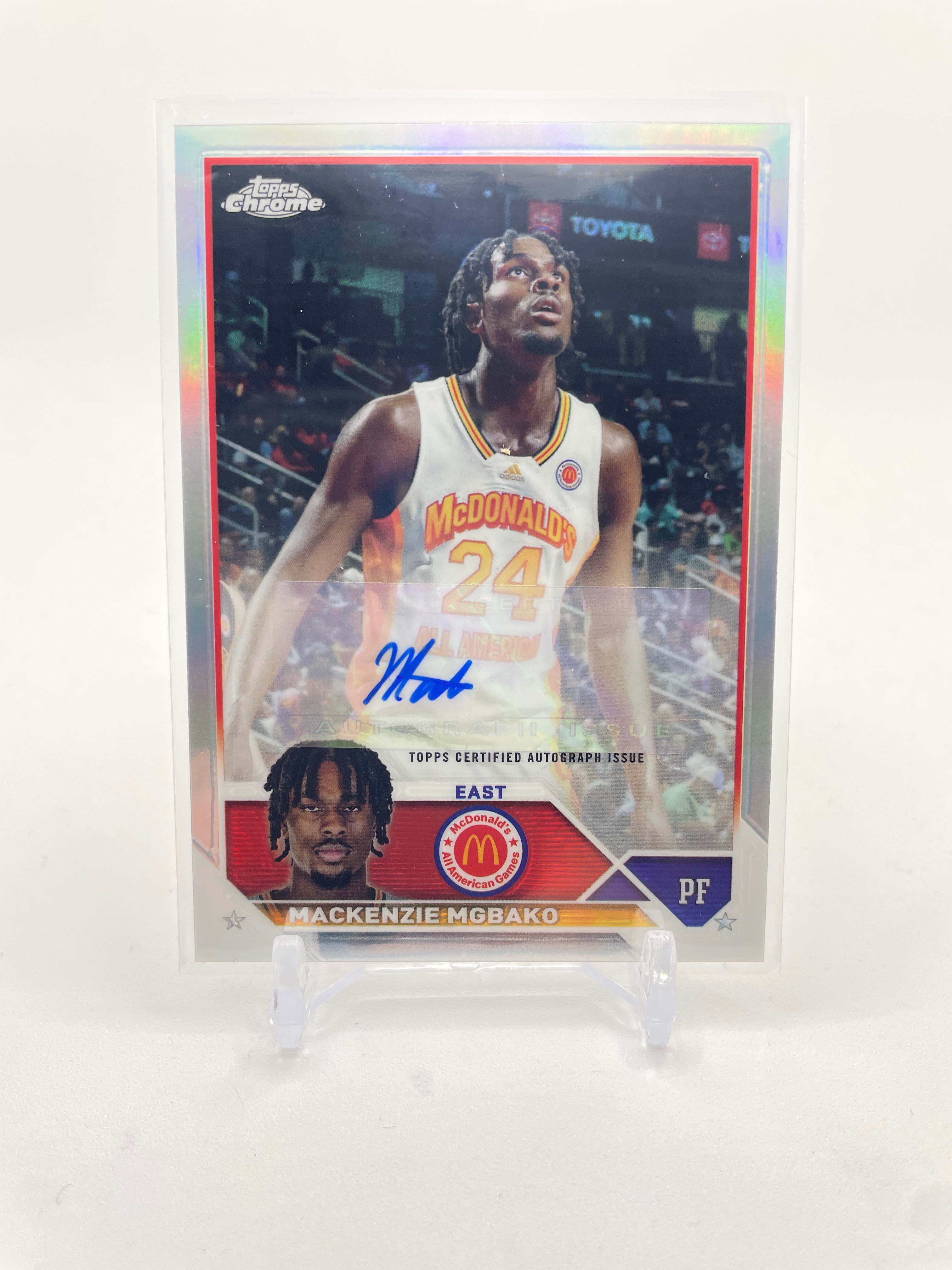 2023-24 Topps McDonald's Chrome Mackenzie Mgbako Rookie Refractor Auto Set (x2)