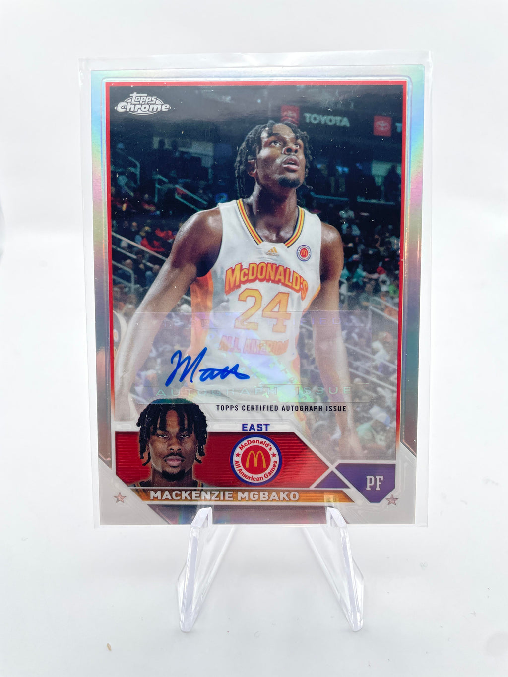 2023-24 Topps McDonald's Chrome Mackenzie Mgbako Rookie Refractor Auto