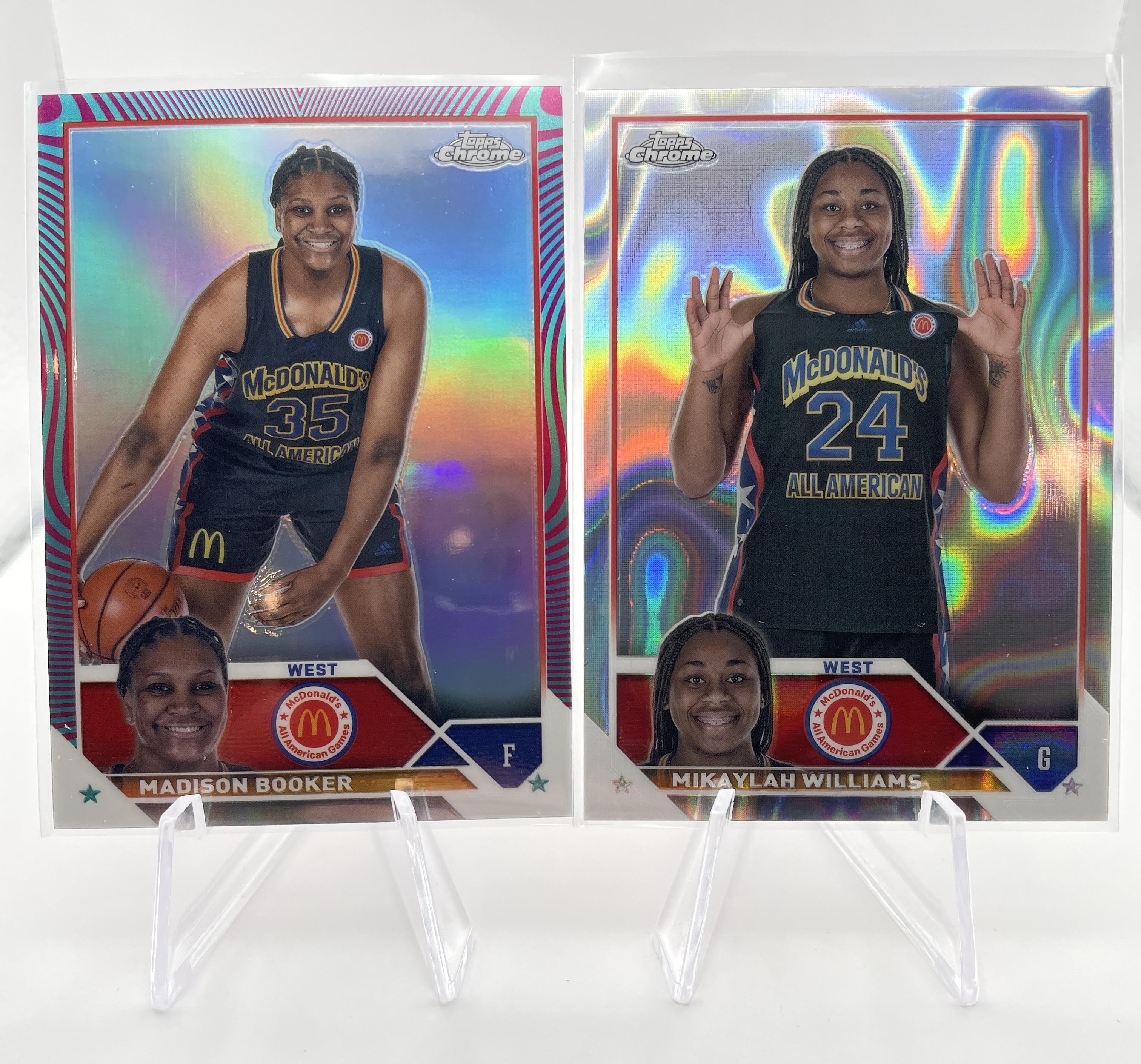 2023-24 Topps McDonald's Chrome Madison Booker Swirl /175 Mikaylah Williams /299