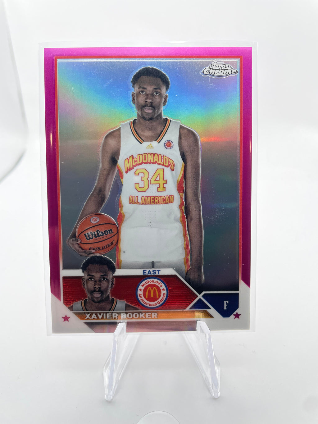 2023-24 Topps McDonald's Chrome Xavier Booker Pink Refractor Rookie /150