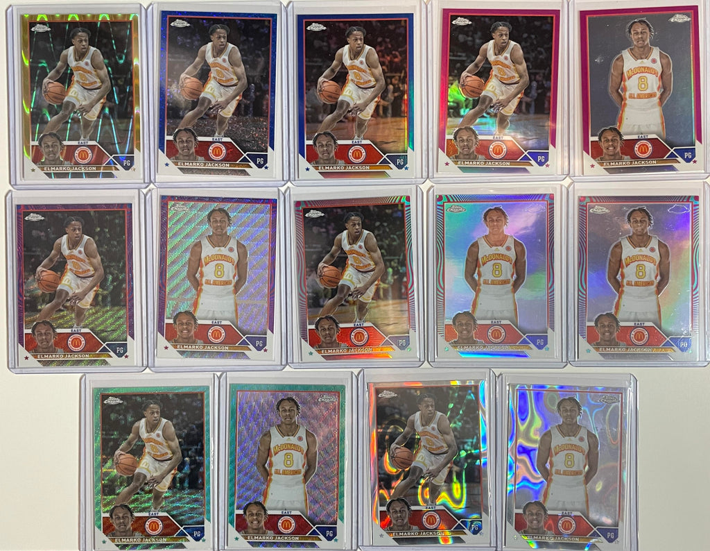 2023-24 Topps McDonalds Chrome Elmarko Jackson Gold Refractor /50 /99 /150 (x14)