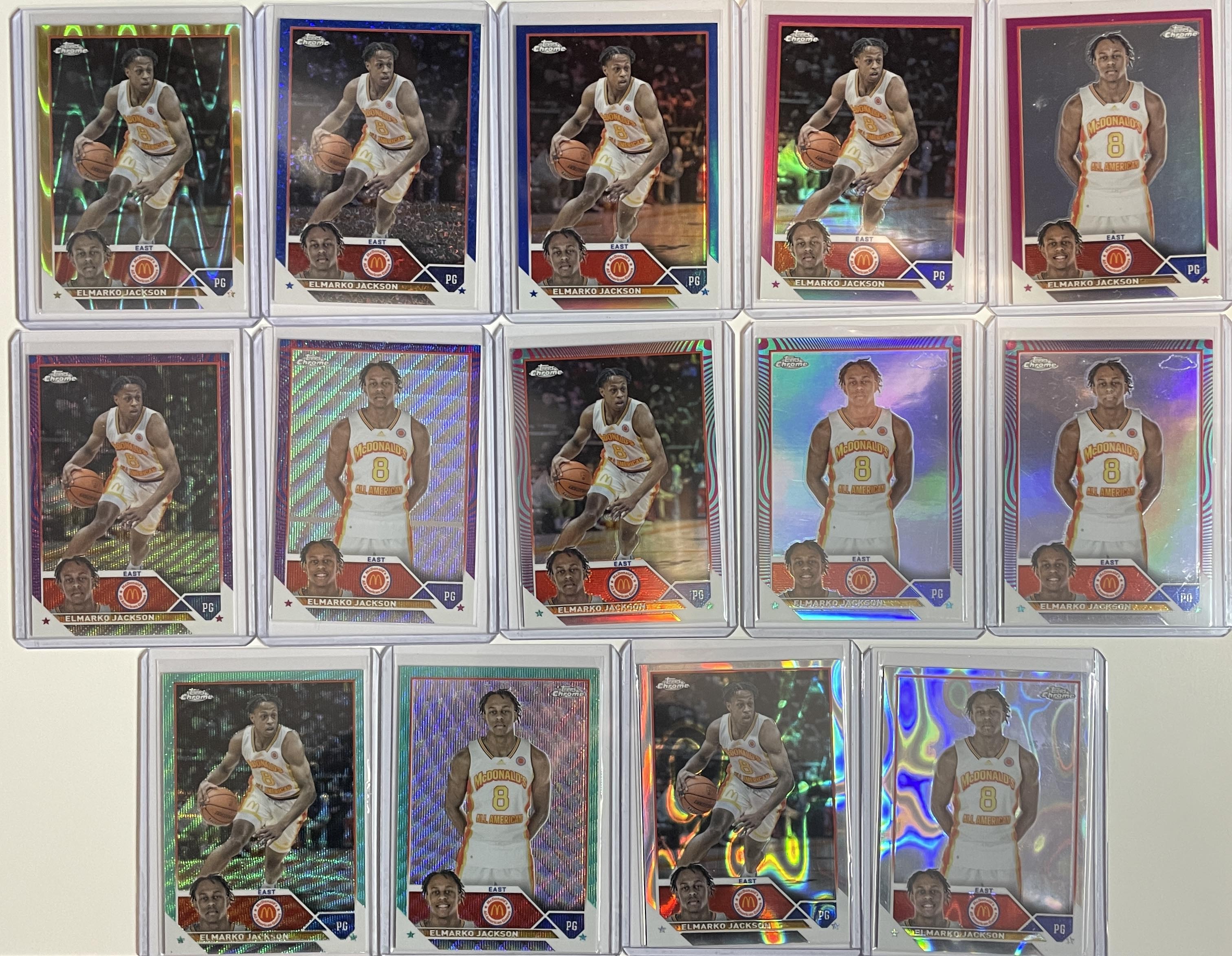 2023-24 Topps McDonalds Chrome Elmarko Jackson Gold Refractor /50 /99 /150 (x14)