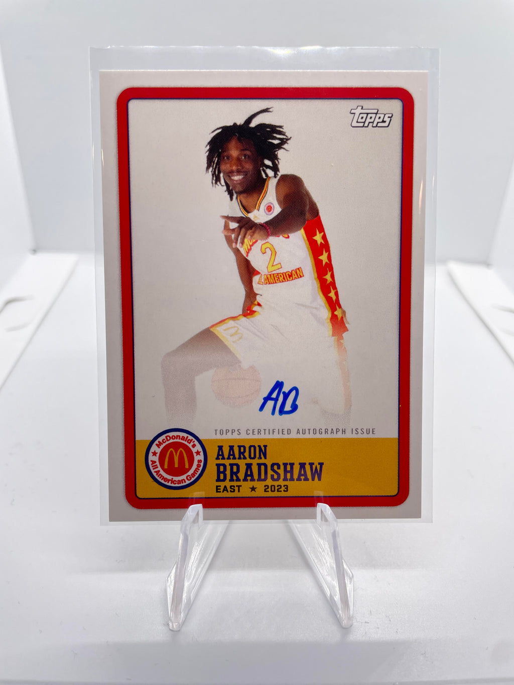 2023-24 Topps Mcdonald's Chrome Aaron Bradshaw Gameday Paper SP Auto