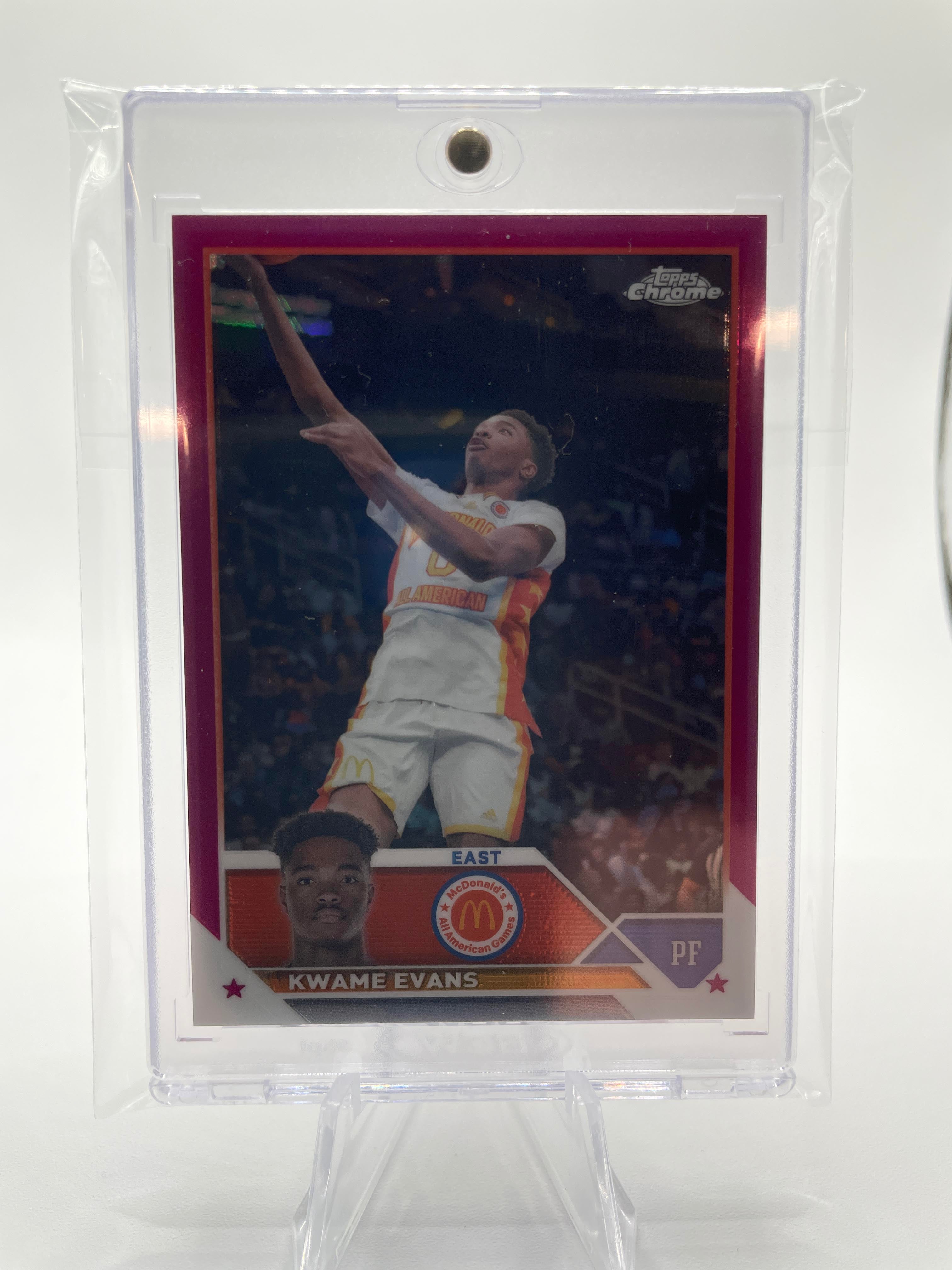 2023-24 Topps Mcdonald's Chrome Kwame KJ Evans Pink Refractor Rookie /150
