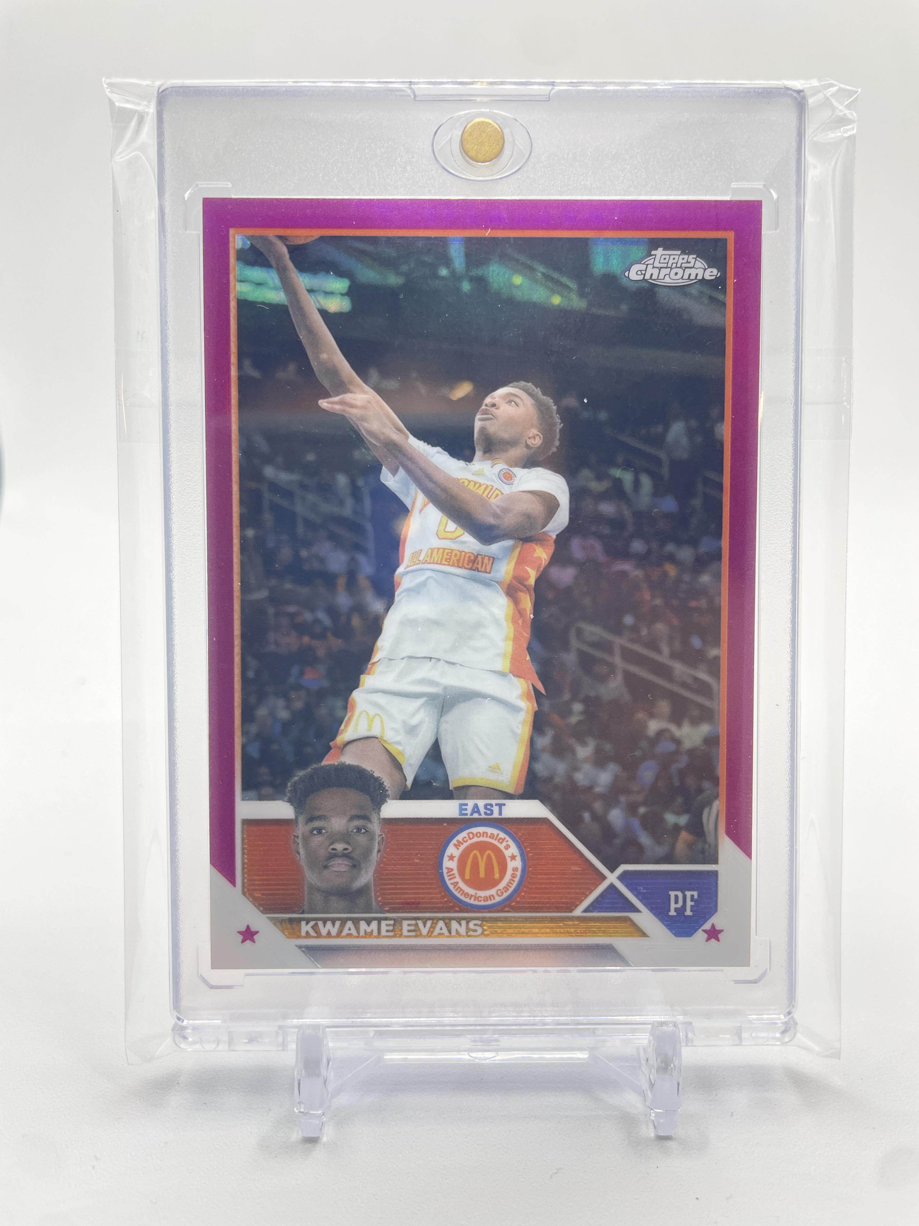 2023-24 Topps Mcdonald's Chrome Kwame KJ Evans Pink Refractor Rookie /150