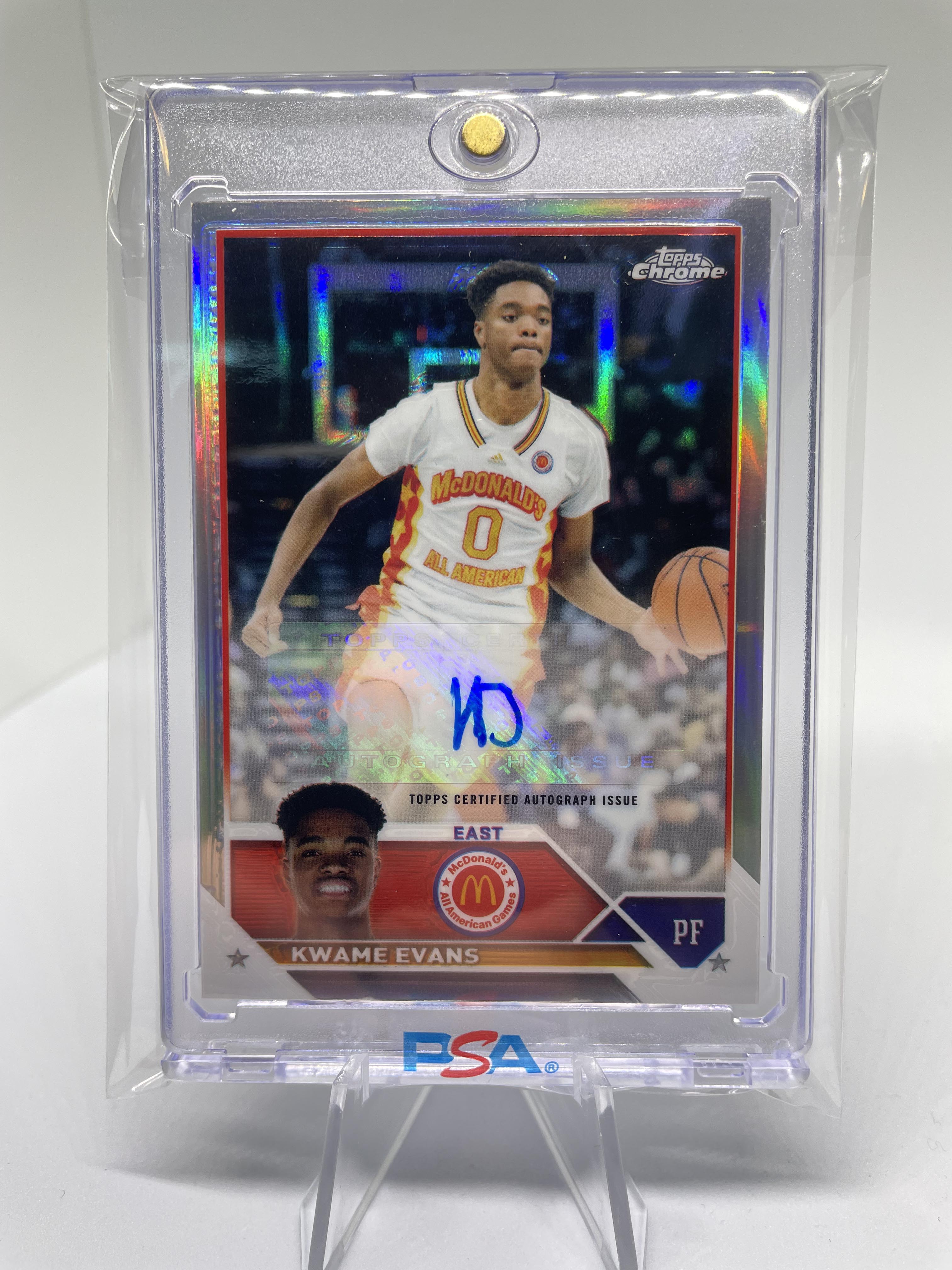 2023-24 Topps Mcdonald's Chrome Kwame KJ Evans Refractor Rookie Auto #CA-KE