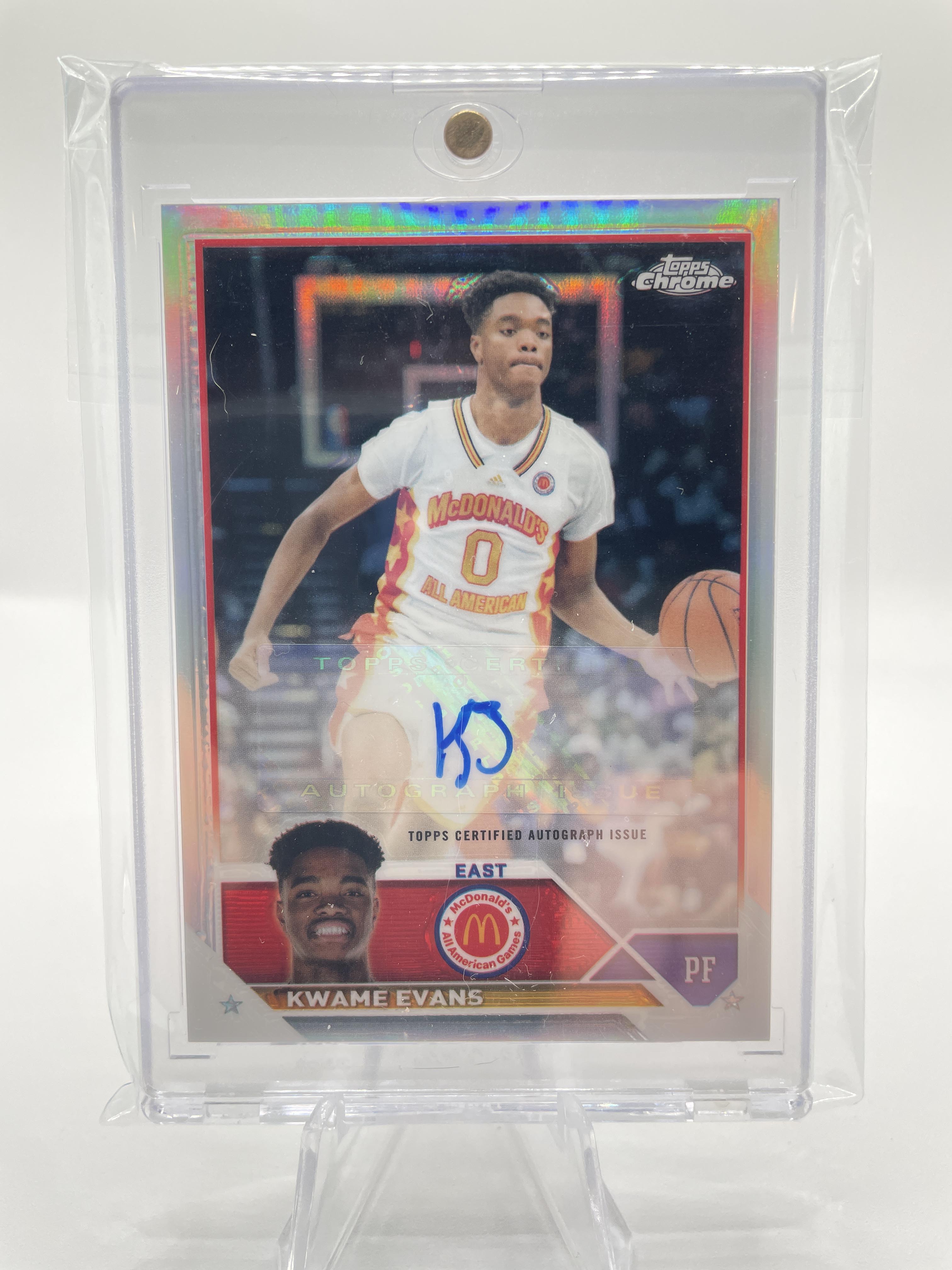 2023-24 Topps Mcdonald's Chrome Kwame KJ Evans Refractor Rookie Auto #CA-KE