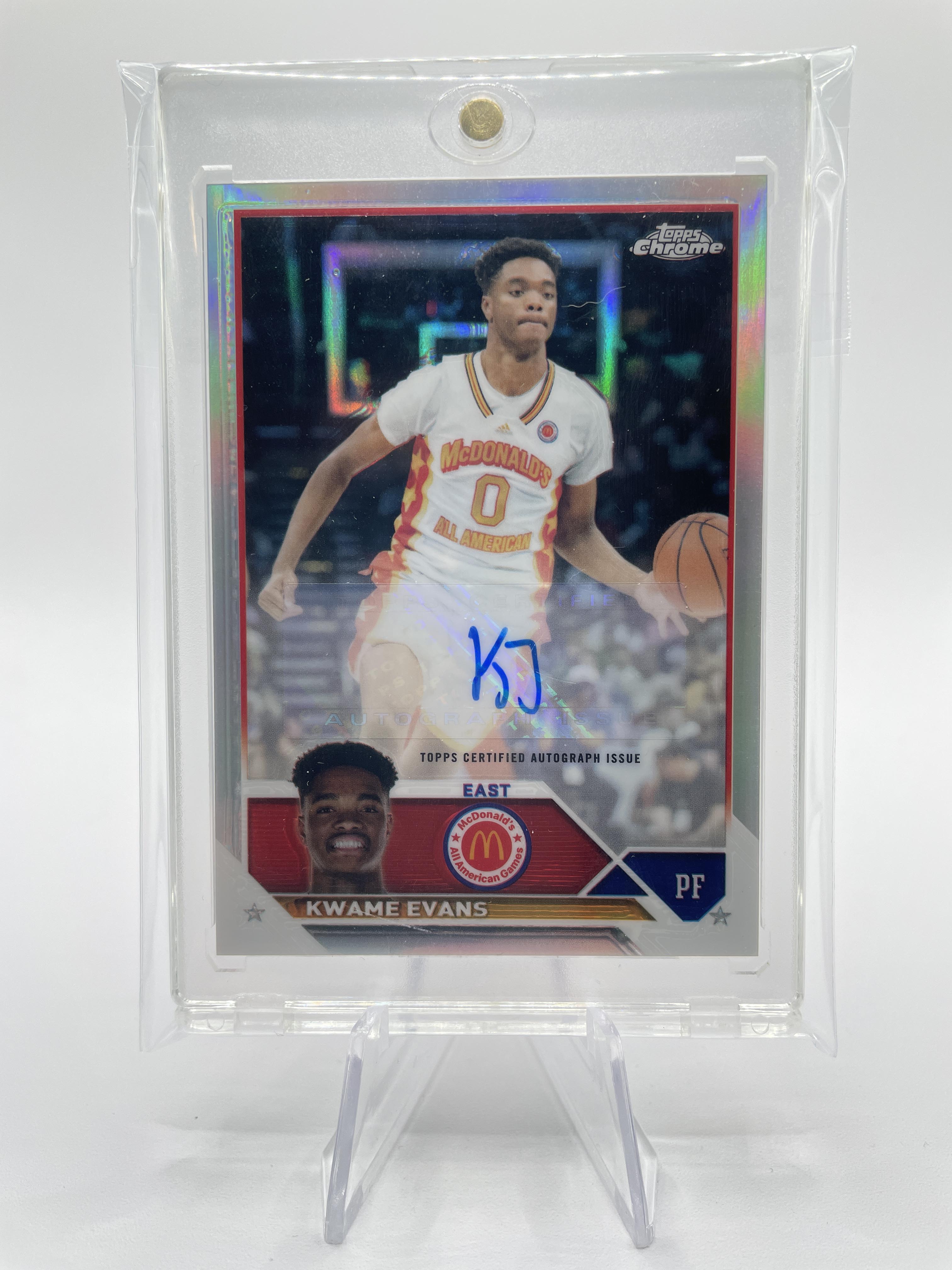 2023-24 Topps Mcdonald's Chrome Kwame KJ Evans Refractor Rookie Auto #CA-KE