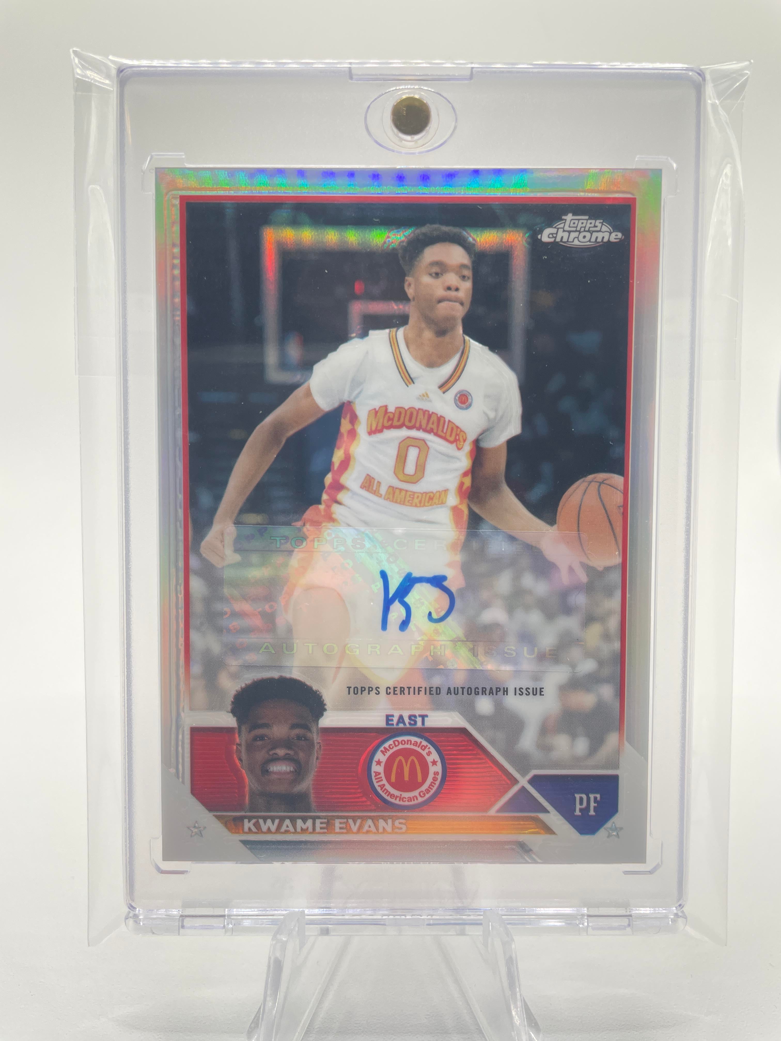 2023-24 Topps Mcdonald's Chrome Kwame KJ Evans Refractor Rookie Auto #CA-KE