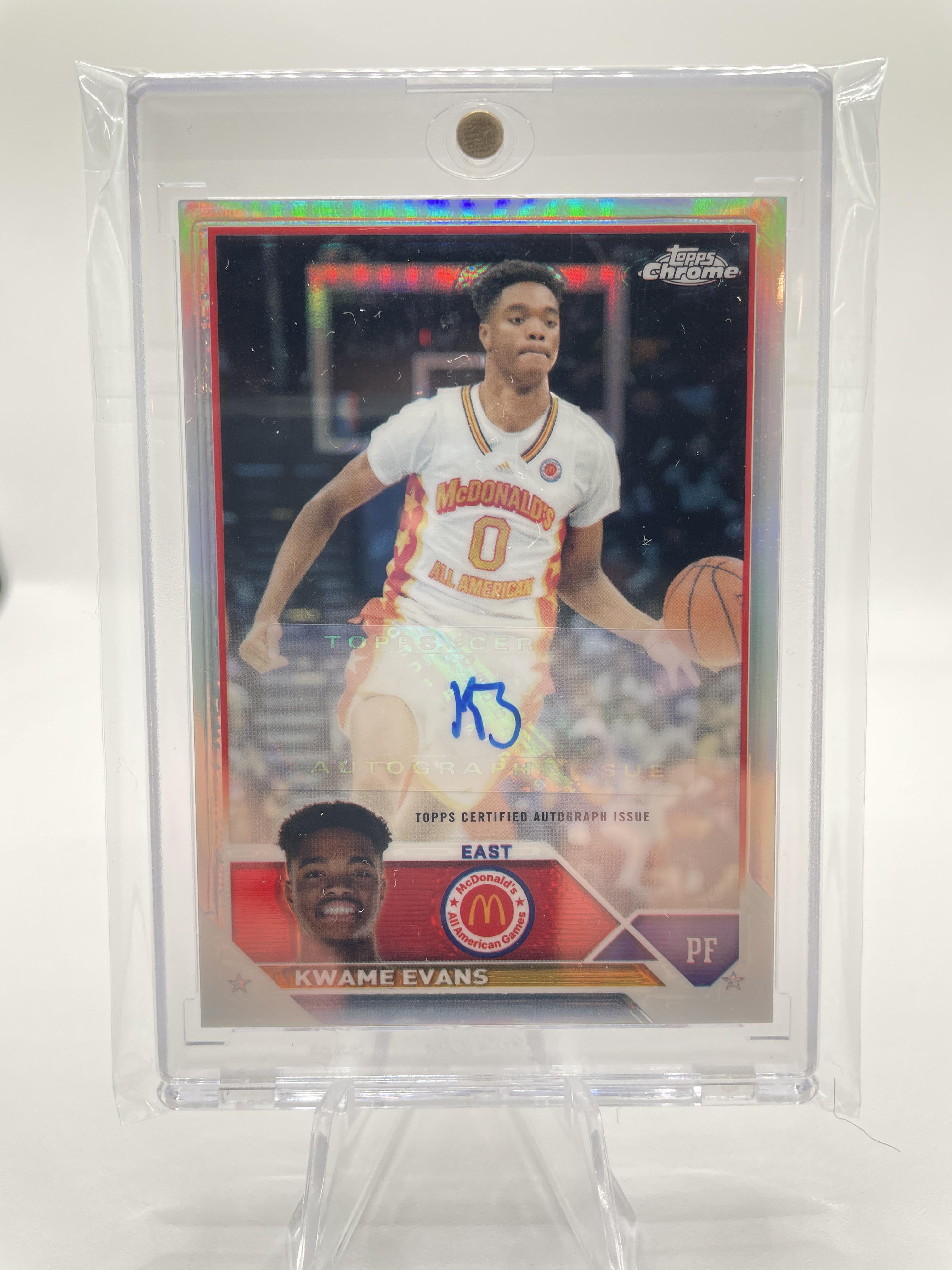 2023-24 Topps Mcdonald's Chrome Kwame KJ Evans Refractor Rookie Auto #CA-KE