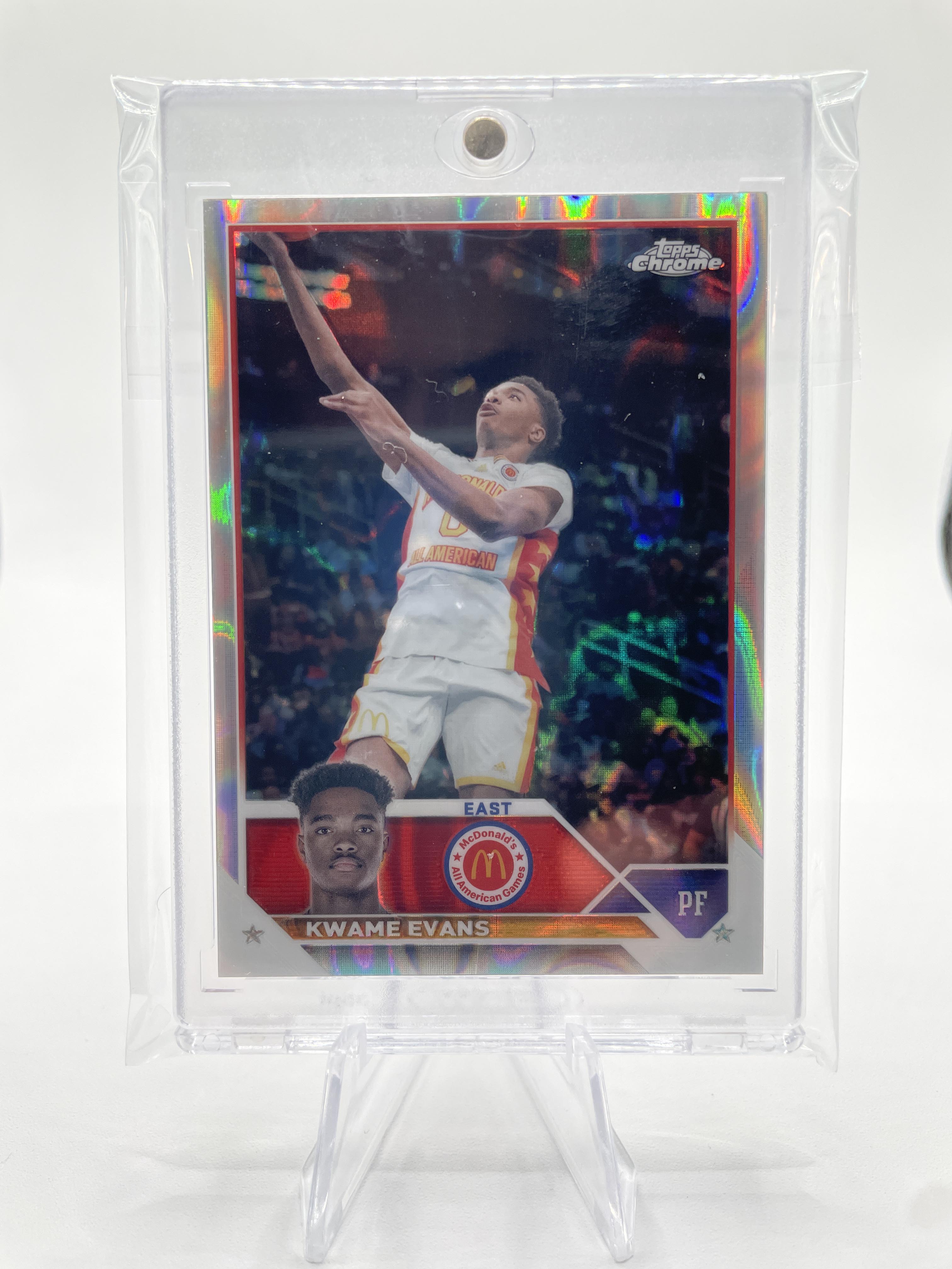 2023-24 Topps Mcdonald's Chrome Kwame KJ Evans Wave Refractor Rookie /299