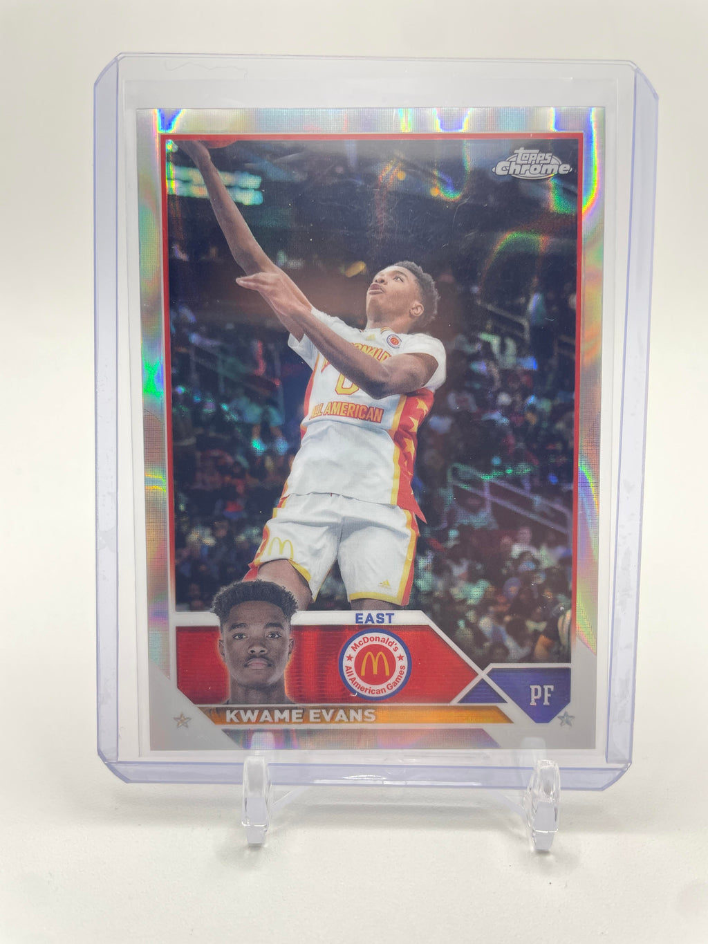 2023-24 Topps Mcdonald's Chrome Kwame KJ Evans Wave Refractor Rookie /299
