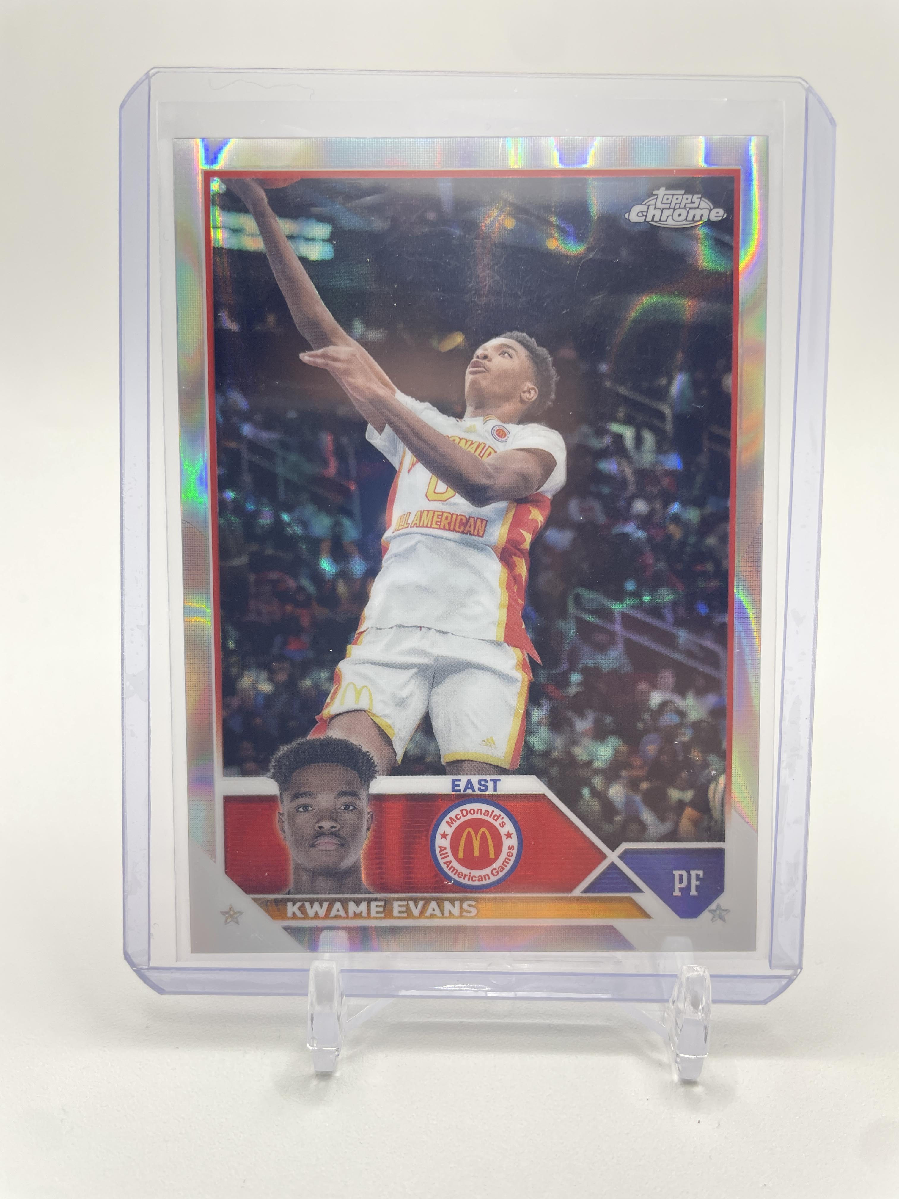 2023-24 Topps Mcdonald's Chrome Kwame KJ Evans Wave Refractor Rookie /299