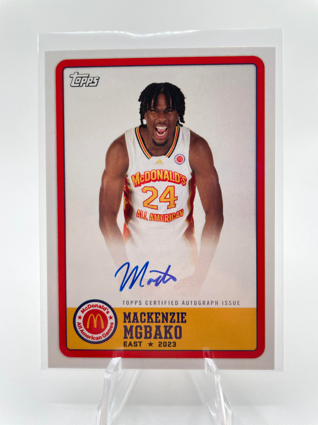 2023-24 Topps Mcdonalds Chrome Mackenzie MgBako Paper Gameday Auto