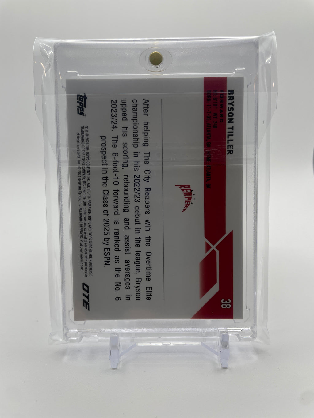 2023-24 Topps OTE Chrome Bryson Tiller Red Yellow Refractor /149 #38