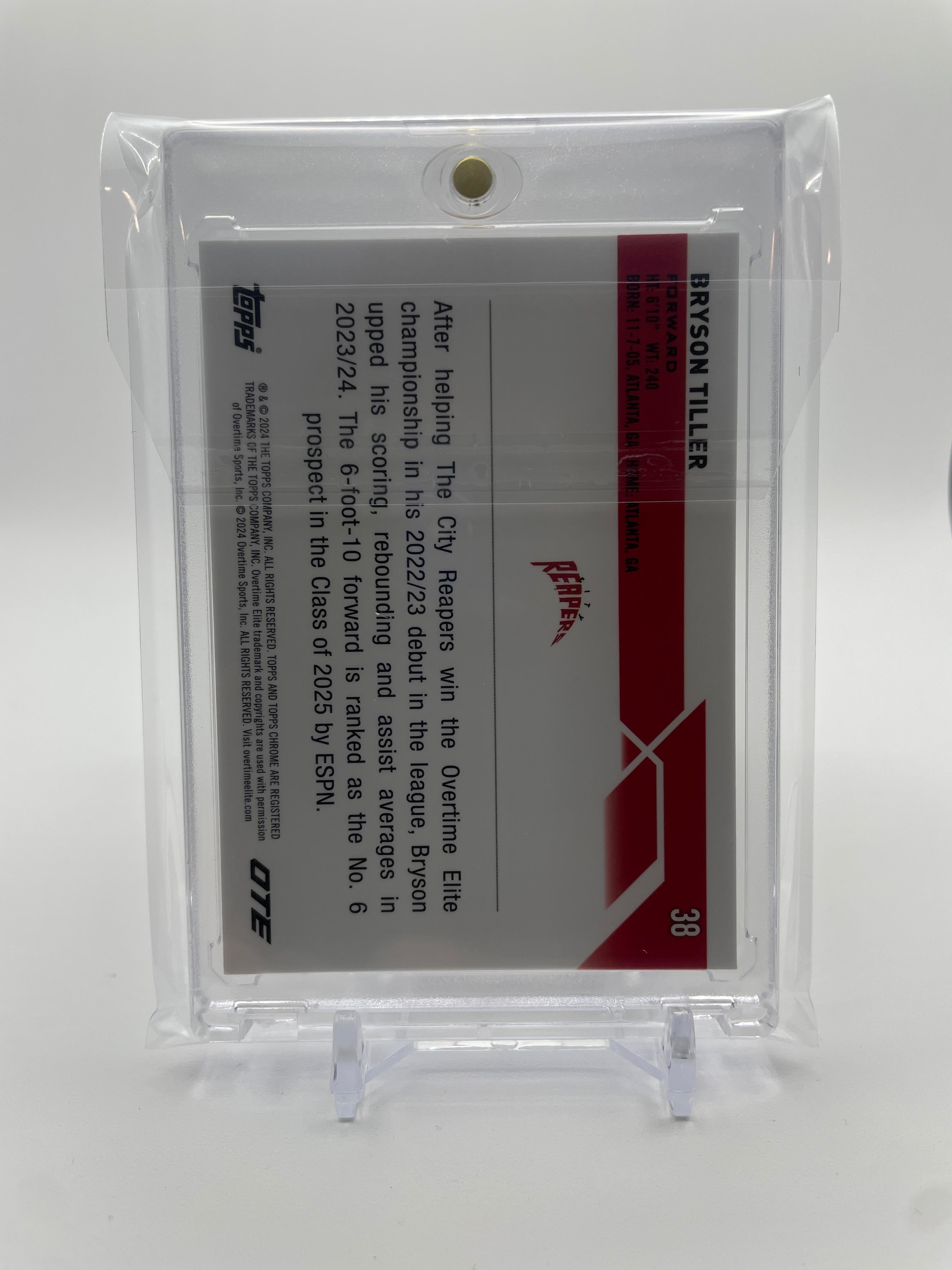 2023-24 Topps OTE Chrome Bryson Tiller Red Yellow Refractor /149 #38