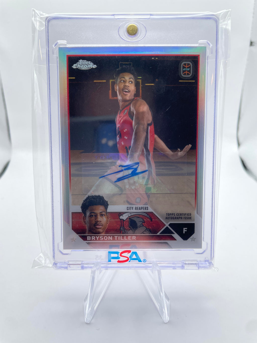 2023-24 Topps OTE Chrome Bryson Tiller Rookie Refractor Auto #A-BTA