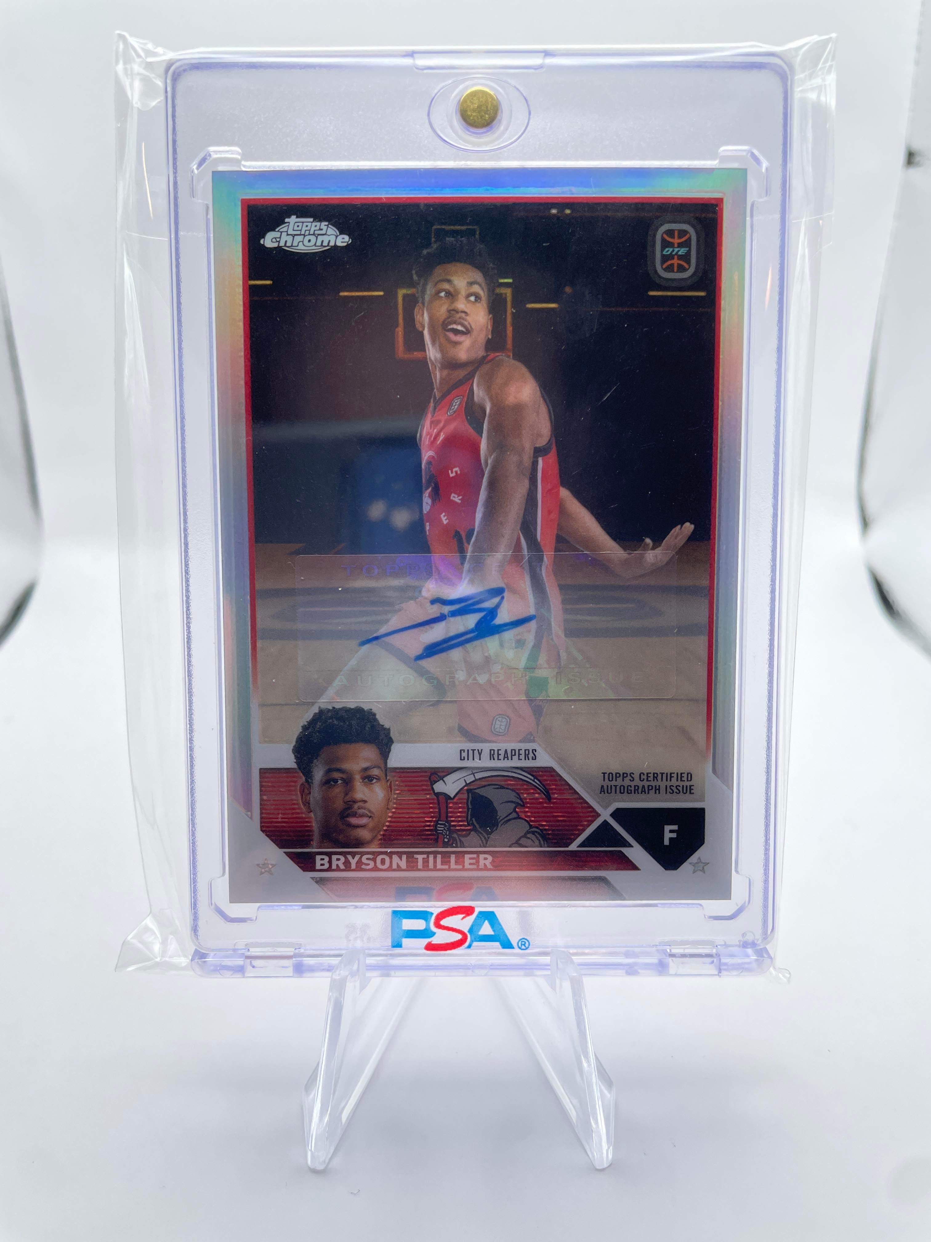 2023-24 Topps OTE Chrome Bryson Tiller Rookie Refractor Auto #A-BTA