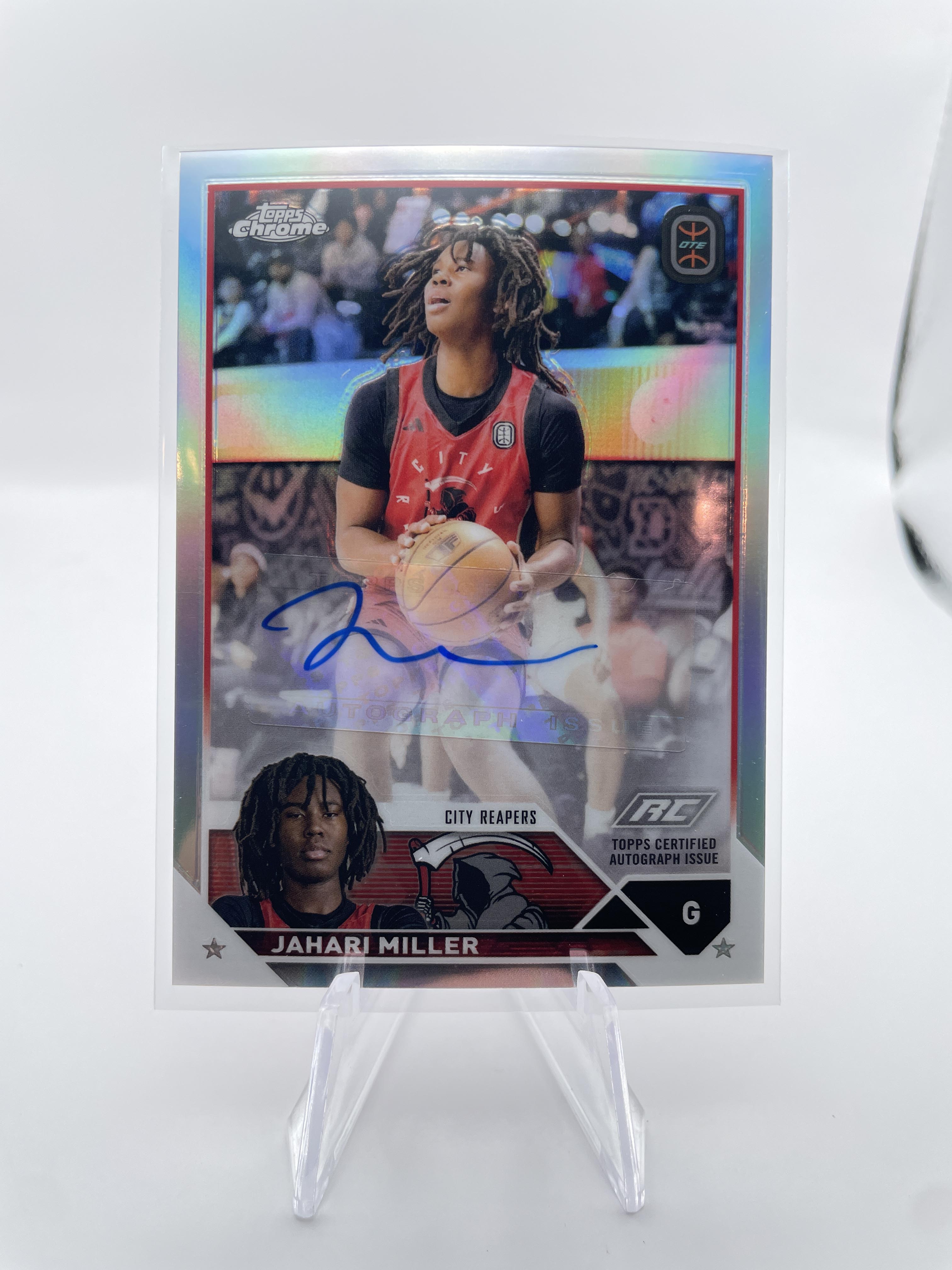 2023-24 Topps OTE Chrome Jahari Miller Rookie Refractor Auto