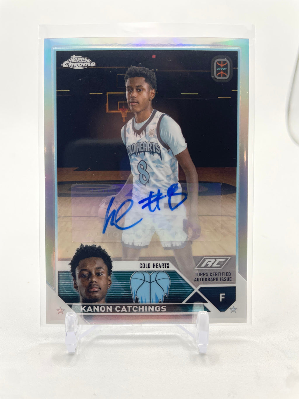 2023-24 Topps OTE Chrome Kanon Catchings Rookie Refractor Auto #A-KC