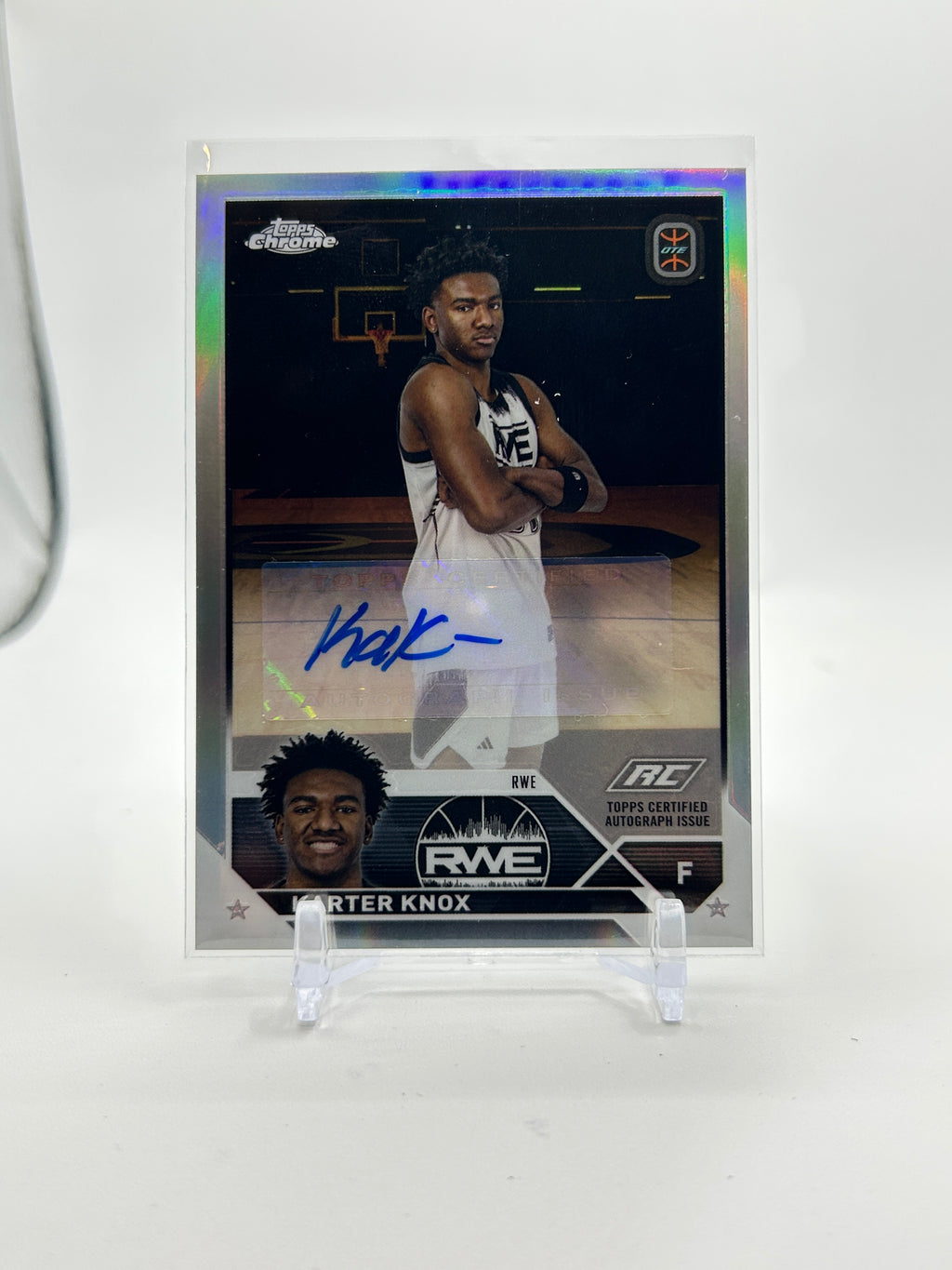 2023-24 Topps OTE Chrome Karter Knox Rookie Refractor Auto