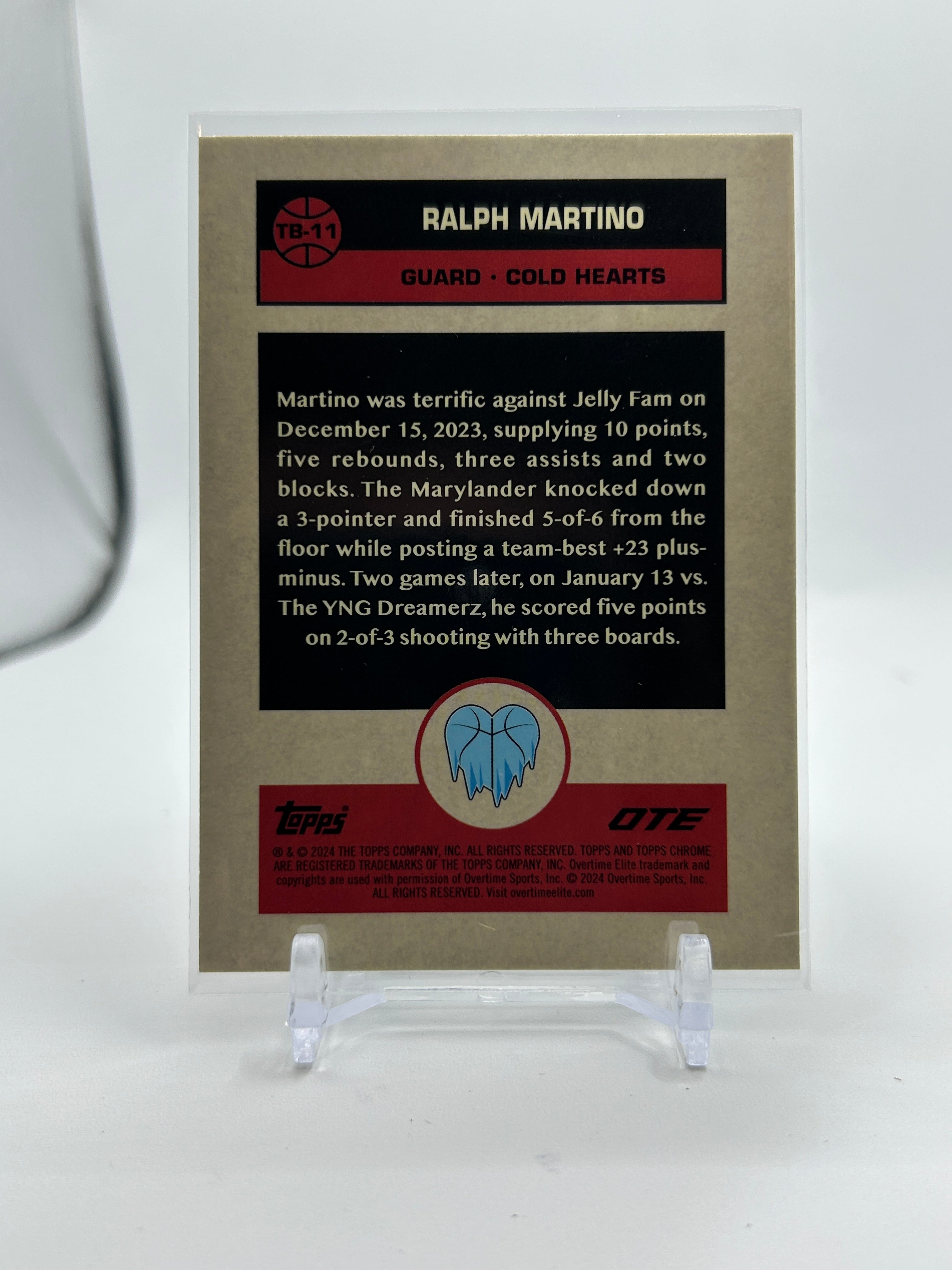 2023-24 Topps OTE Chrome Ralph Martino Ball Refractor SP /25