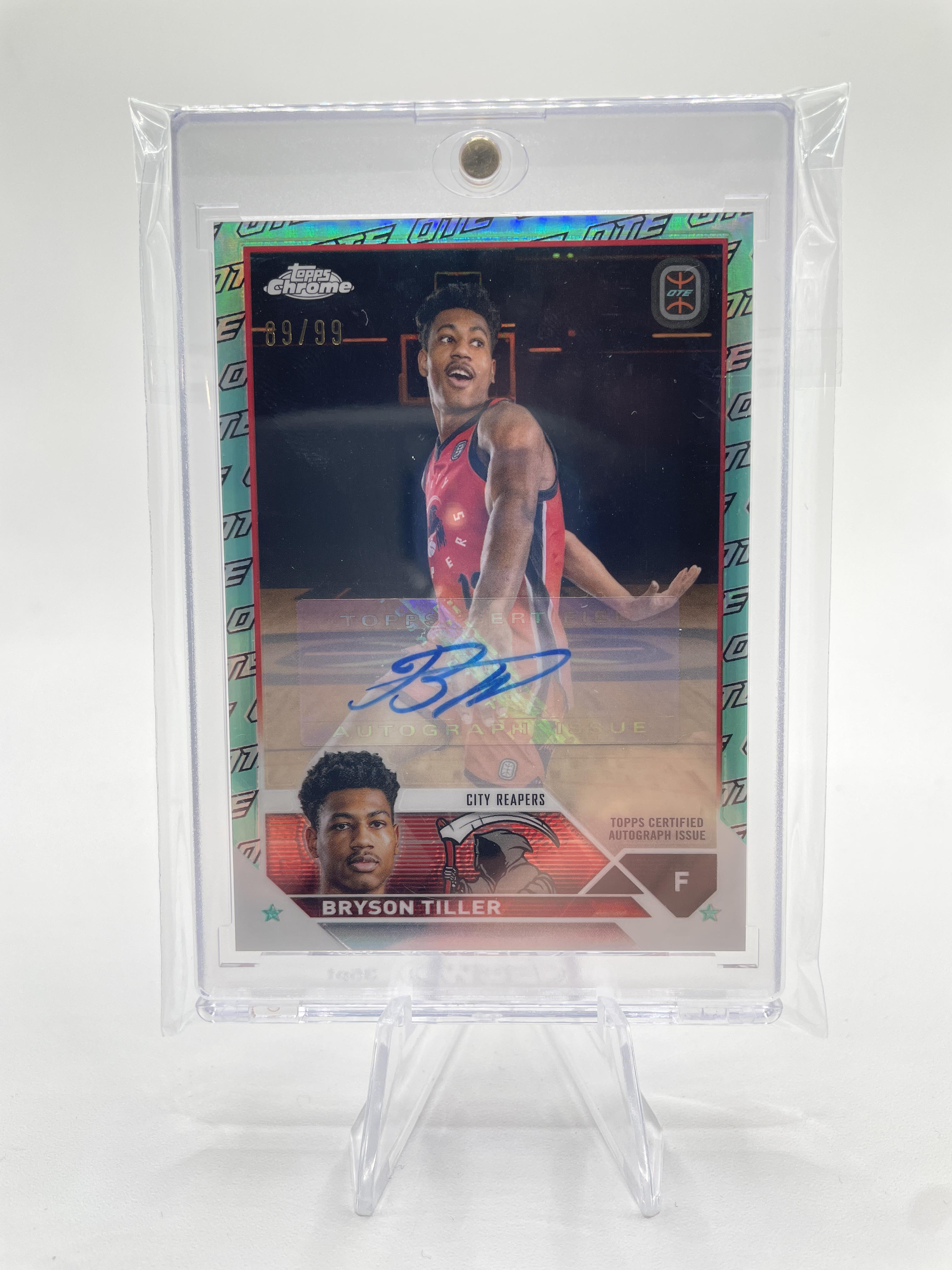 2023-24 Topps Overtime Elite Chrome Bryson Tiller OTE Refractor Auto /99