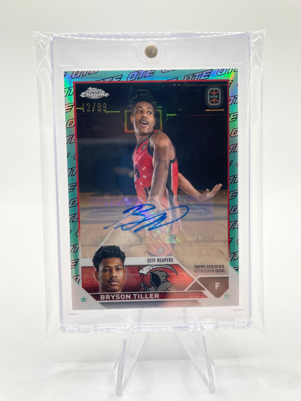 2023-24 Topps Overtime Elite Chrome Bryson Tiller OTE Refractor Auto /99