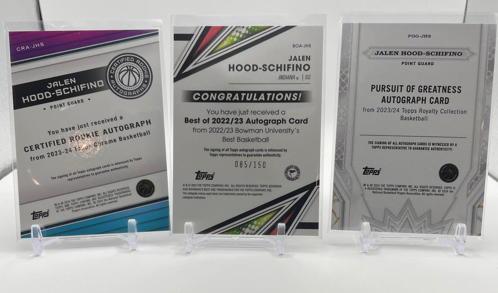 2023-24 Topps Royalty Jalen Hood-Schifino Rookie Auto /99 + Bowman Blue /150