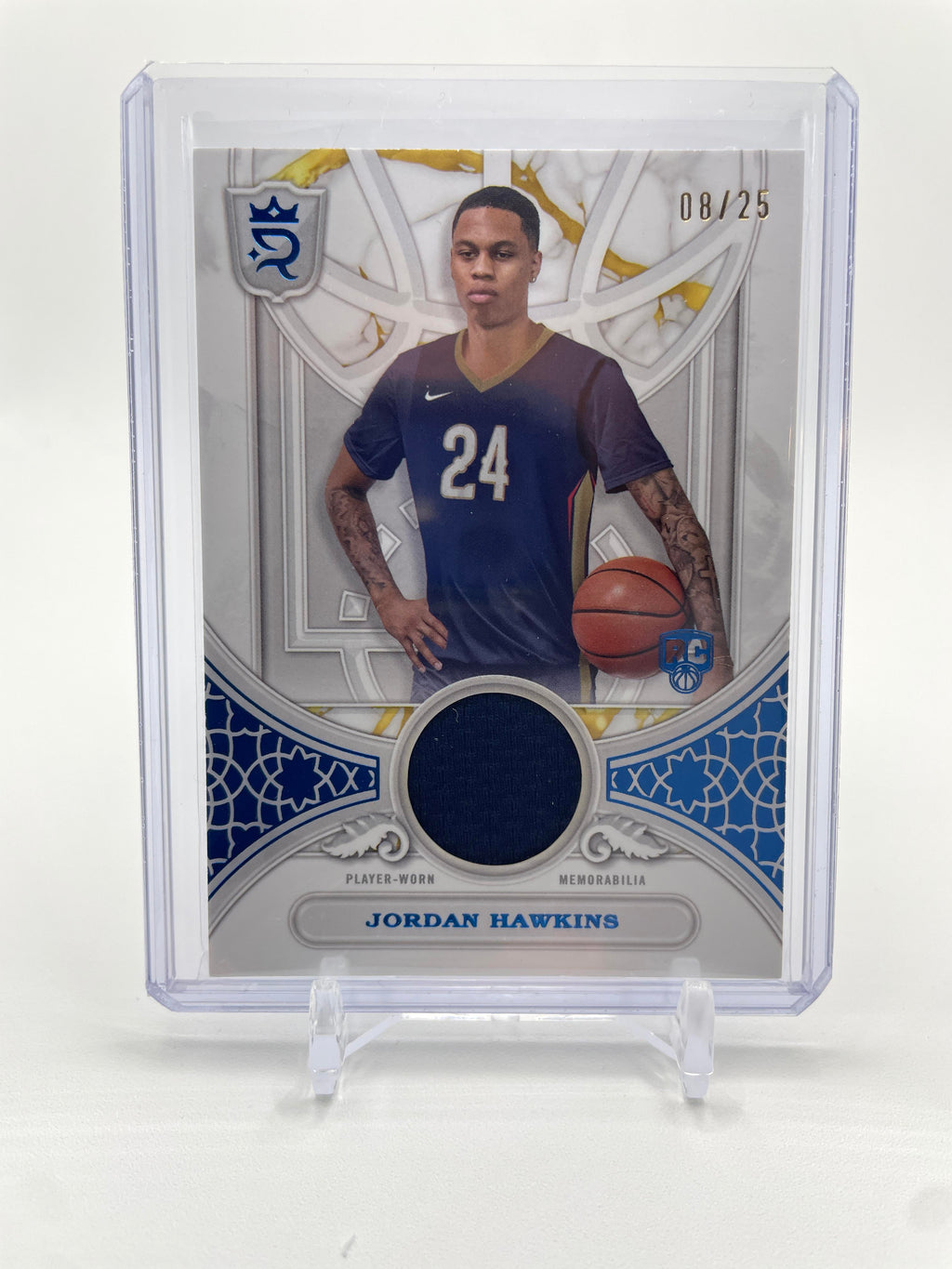 2023-24 Topps Royalty Jordan Hawkins Round Ball Relics Blue Rookie /25